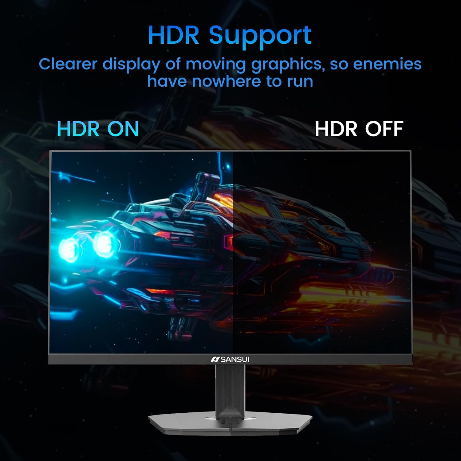 SANSUI 32 Inch Curved 240Hz Gaming Monitor High Refresh Rate, FHD 1080P | Gaming PC Monitor HDMI DP1.4, 1500R Curvature, 1Ms MPRT, HDR,Metal Stand,VESA Compatible(DP Cable Incl.)