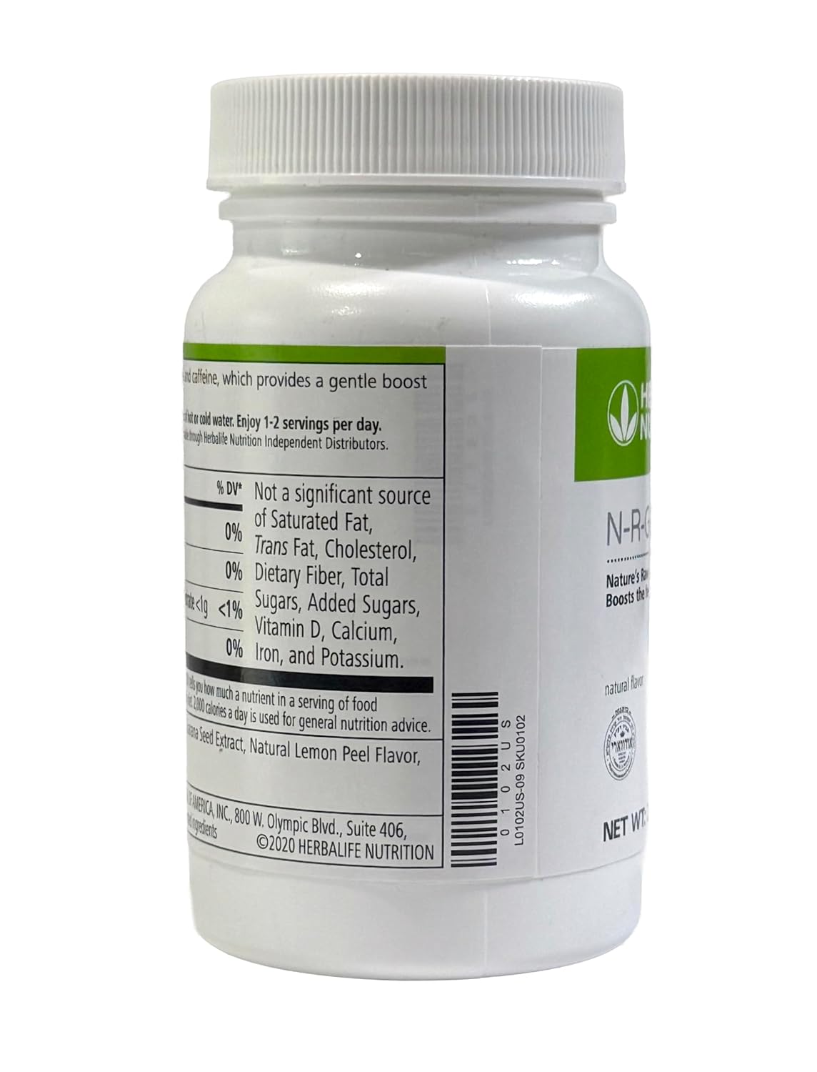 Herbal N-R-G Nature's Raw Guarana Tea Mix 2.12 Fl Oz Caffeine Energy Booster Powder