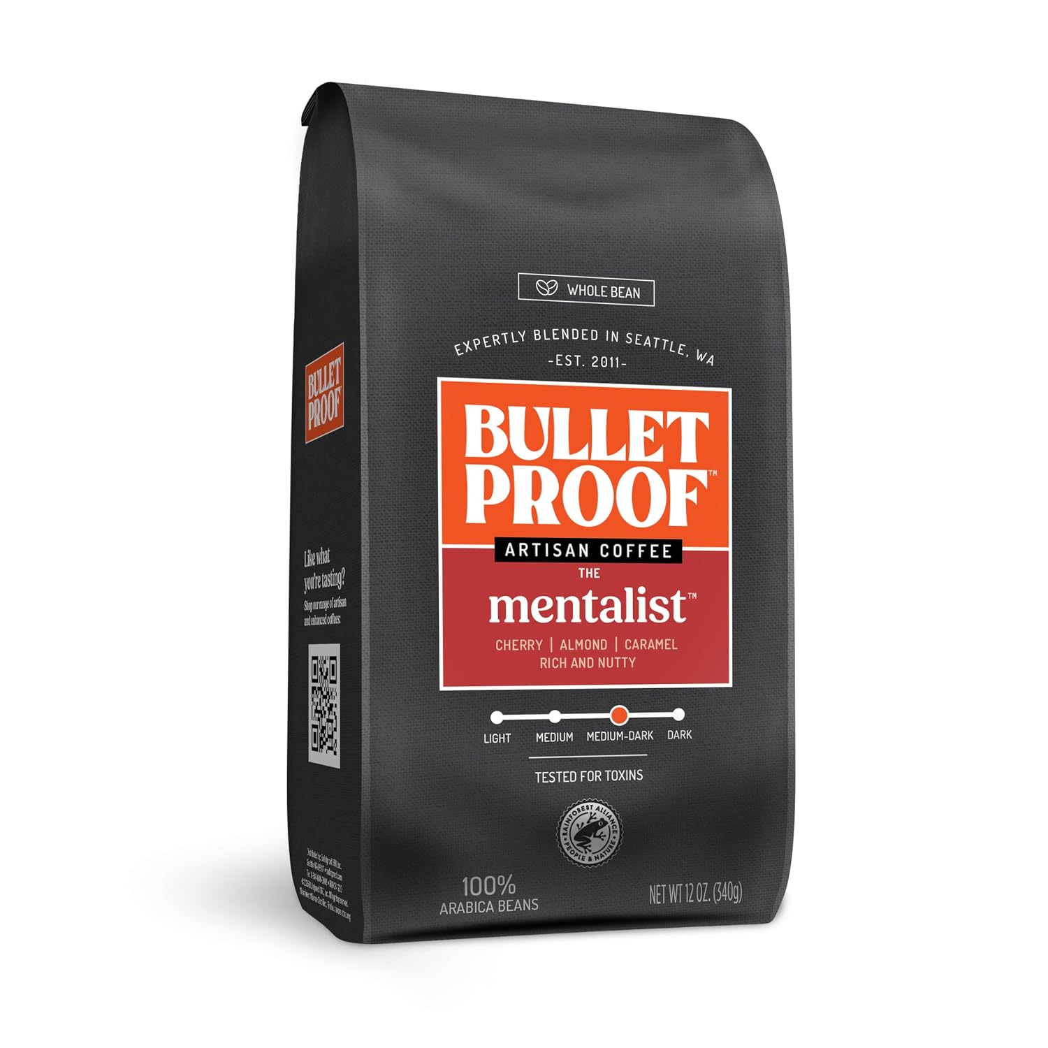 Bulletproof French Kick Dark Roast Whole Bean Coffee, 12 Ounces, 100% Arabica Coffee Sourced from Guatemala, Colombia & El Salvador