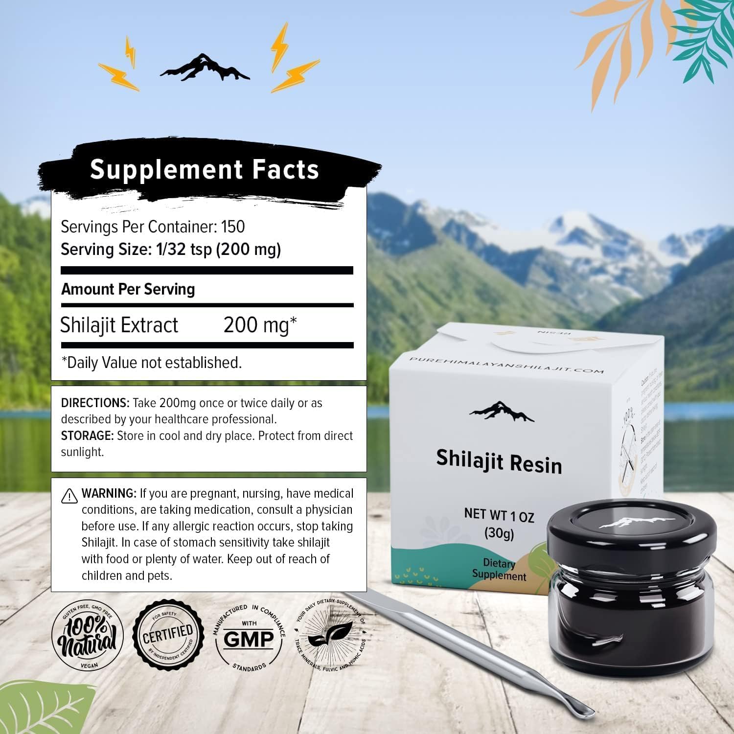 Pure Himalayan Shilajit | 100% Pure Natural Shilajit Grade A Max Potency 85+ Trace Minerals & Fulvic Acid | 3rd Party US Lab Tested | Altai Tablets