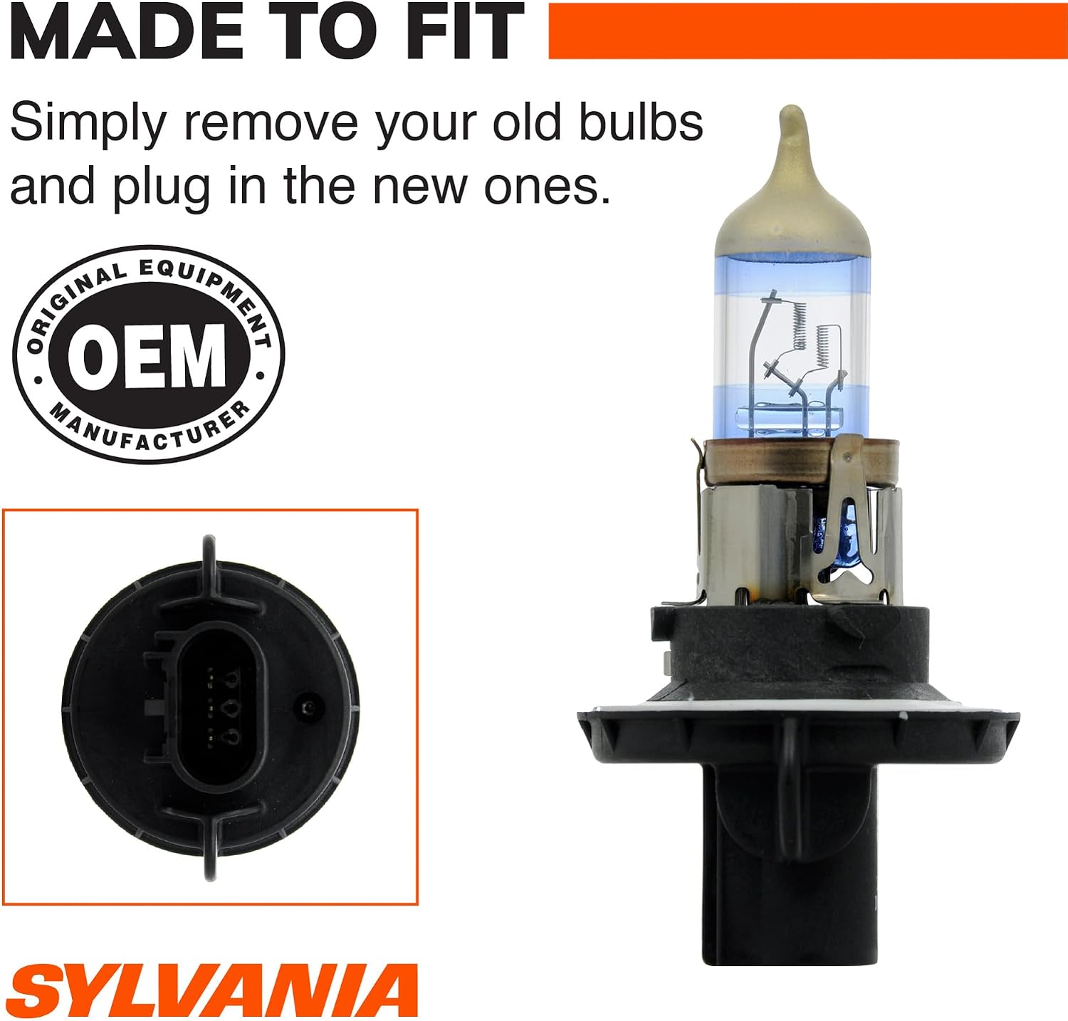 SYLVANIA - 9005 SilverStar Ultra - High Performance Halogen Headlight Bulb, High Beam, Low Beam and Fog Replacement Bulb, Brightest Down Road with Whiter Light, Tri-Band Technology (Contains 1 Bulb)