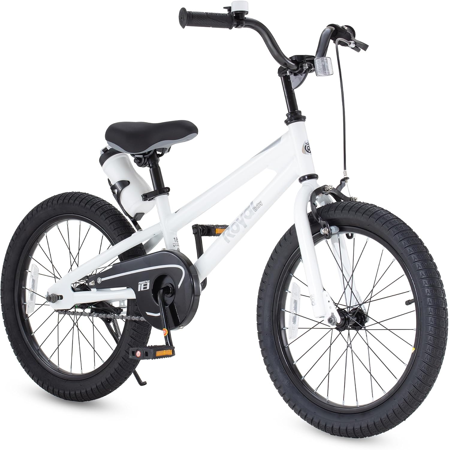 RoyalBaby Freestyle Kids Bike 12 14 16 Inch with Training Wheels, 18 Inch with Kickstand, Bicycle for Ages 3-10 Years Boys Girls