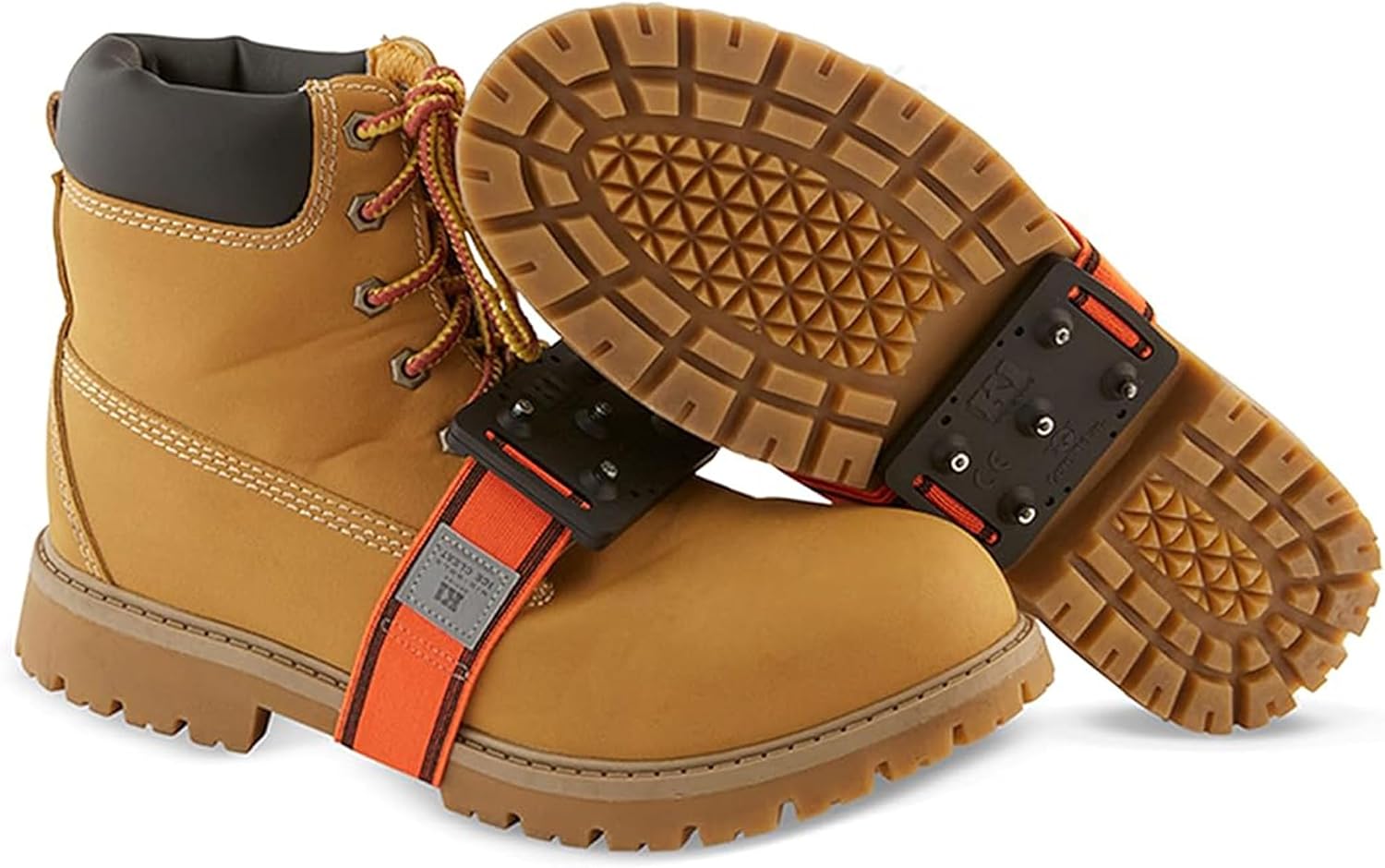 K1 Mid-Sole Ice Cleats for Men & Women - Rotatable Traction Aids For Winter Snow - Hi Vis - Low Profile
