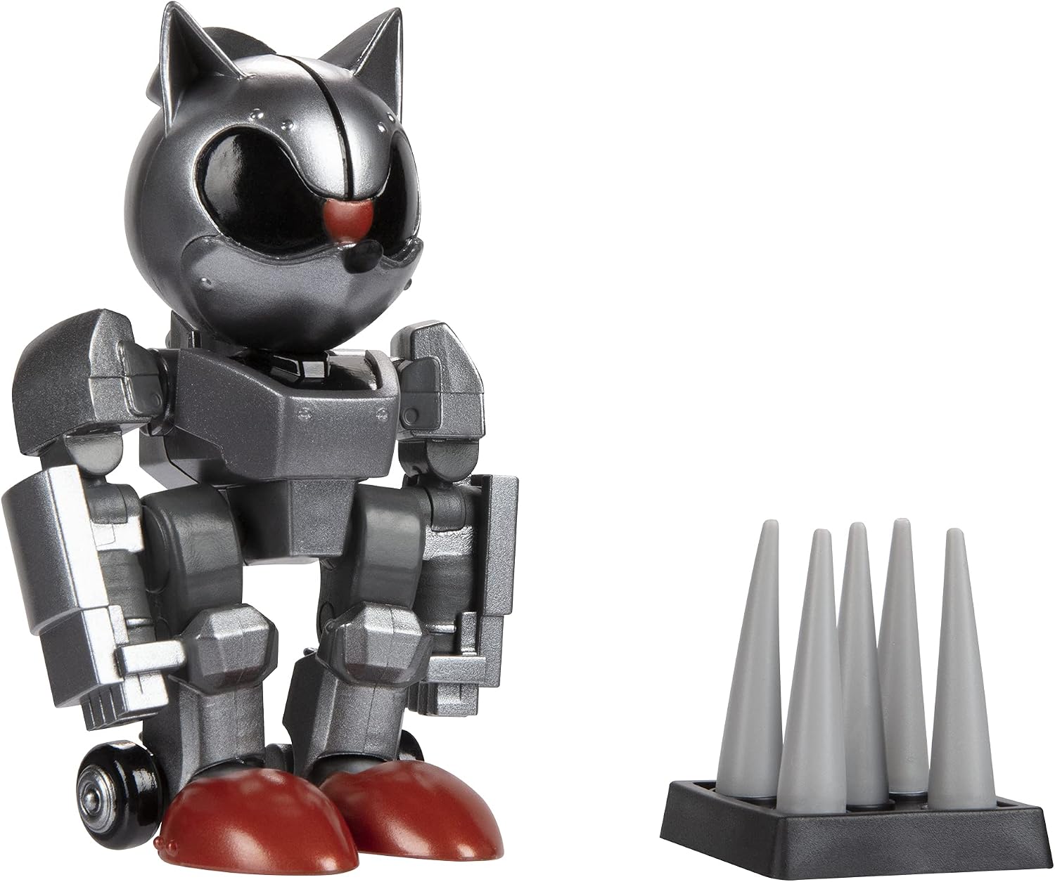 Sonic The Hedgehog 4-Inch Action Figure Mecha Sonic with Spike Trap Collectible Toy
