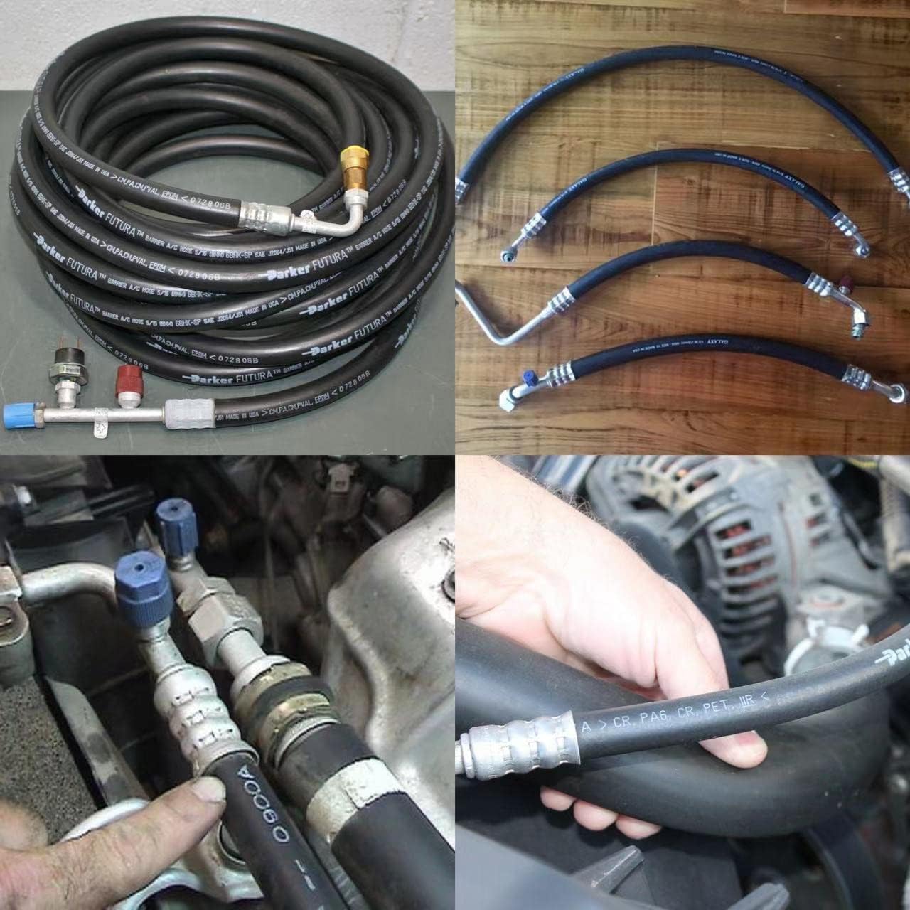 Hydraulic Hose Crimper AC Crimping Tool for Barbed & Beaded Hose Fittings | 7 Die Set for Air Conditioning Repair | IG-71500