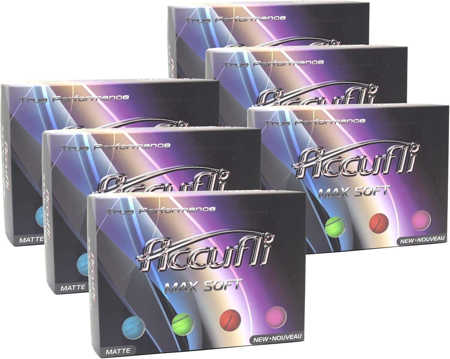 ACCUFLI Max Soft Matte Golf Balls