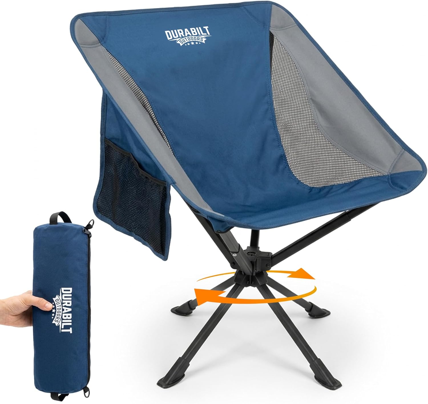 360 Swivel Camping Chair, Folding Portable Outdoor Camp Chair | A 360-degree swivel camping chair that turns to face the action