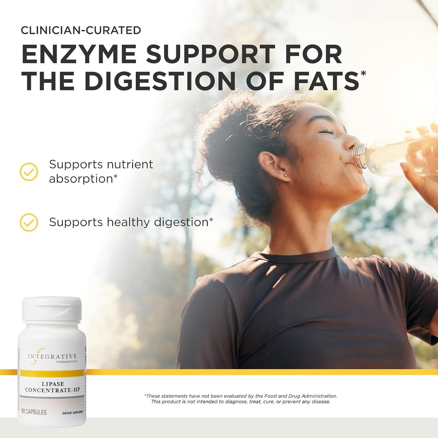 Integrative Therapeutics Lipase Concentrate-HP - Digestive Enzyme Supplement for the Digestion of Fats* - Nutrient Absorption & GI Tract Health