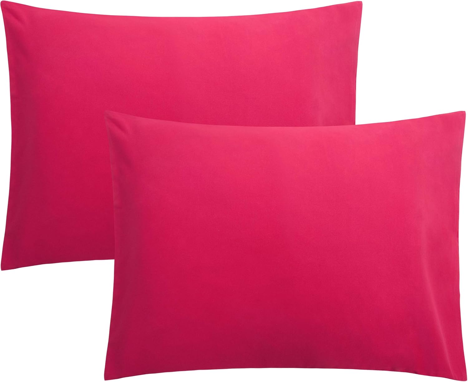 FLXXIE 2-Pack Microfiber Standard Pillow Cases, Envelope Style, White