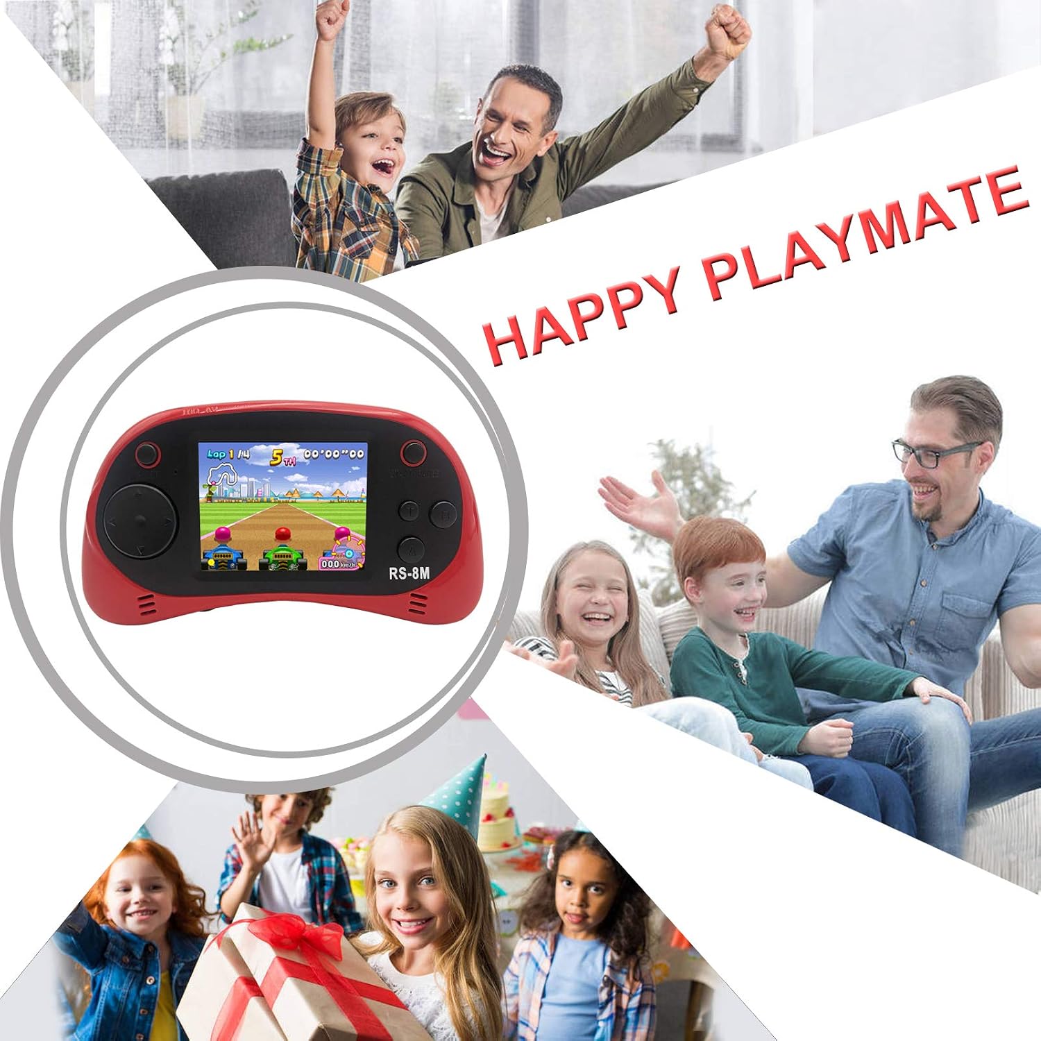 Kids Handheld Portable Video Game Player with 200 Games - 16 Bit 2.5 Inch Screen Mini Retro Electronic Machine for Boys Girls
