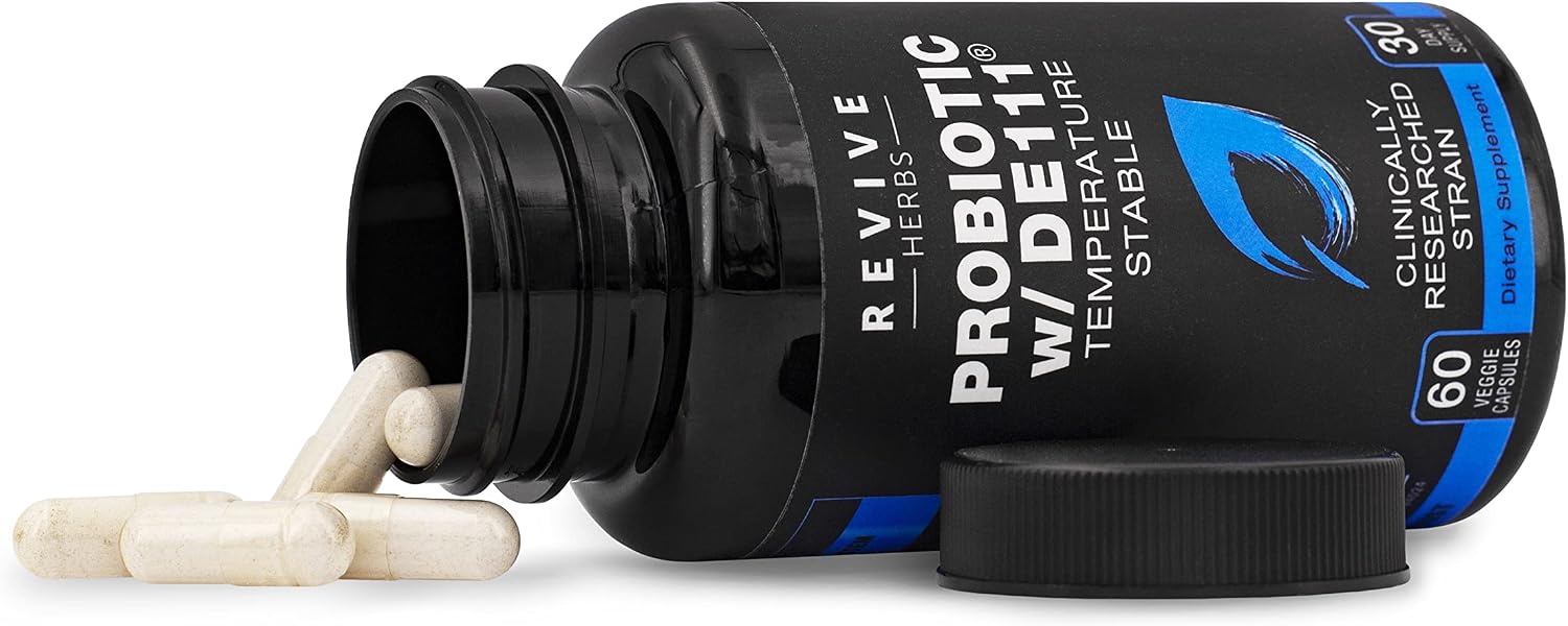 Advanced Probiotic with DE111 Strain (Bacillus subtilis). Spore Forming Probiotic. No Refrigeration Needed. 11.5 Billion Organisms. Probiotics for