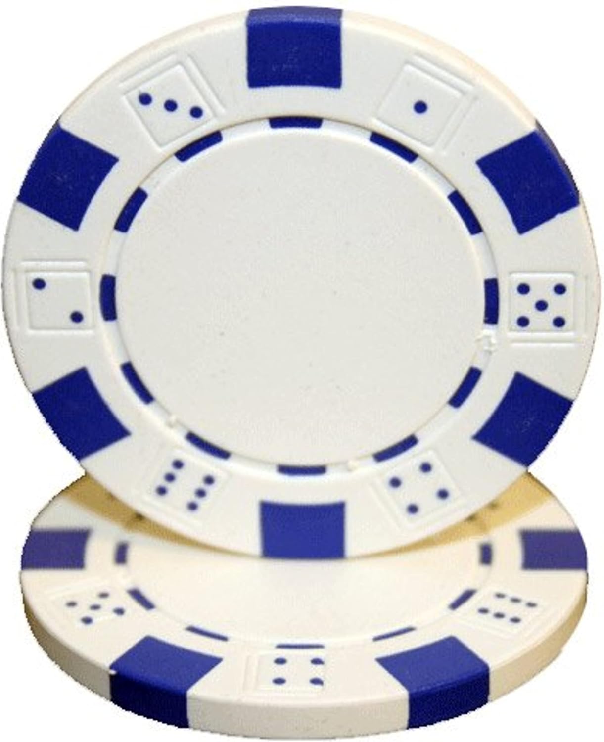 Brybelly 50 Clay Composite Striped Dice 11.5 Gram Poker Chips