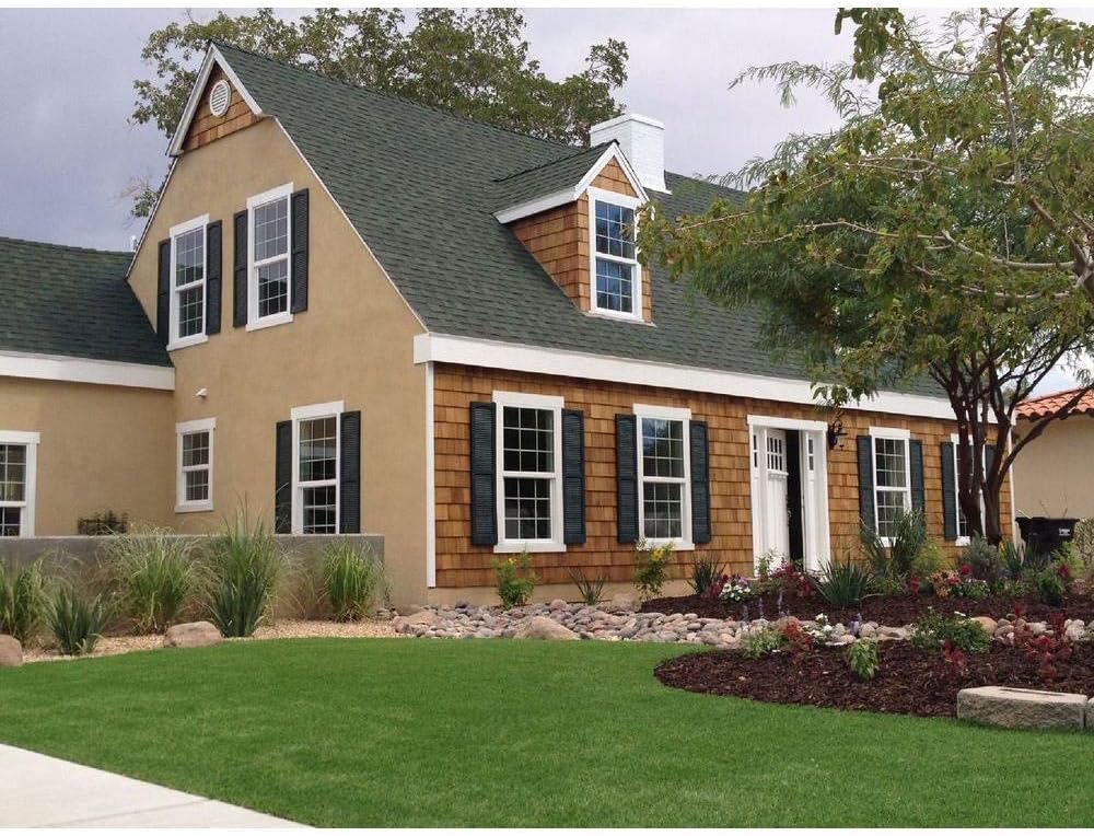 Ekena Millwork Lifetime Vinyl LL1S14X03900FB Standard Cathedral Top Center Mullion, Open Louver Vinyl Shutters
