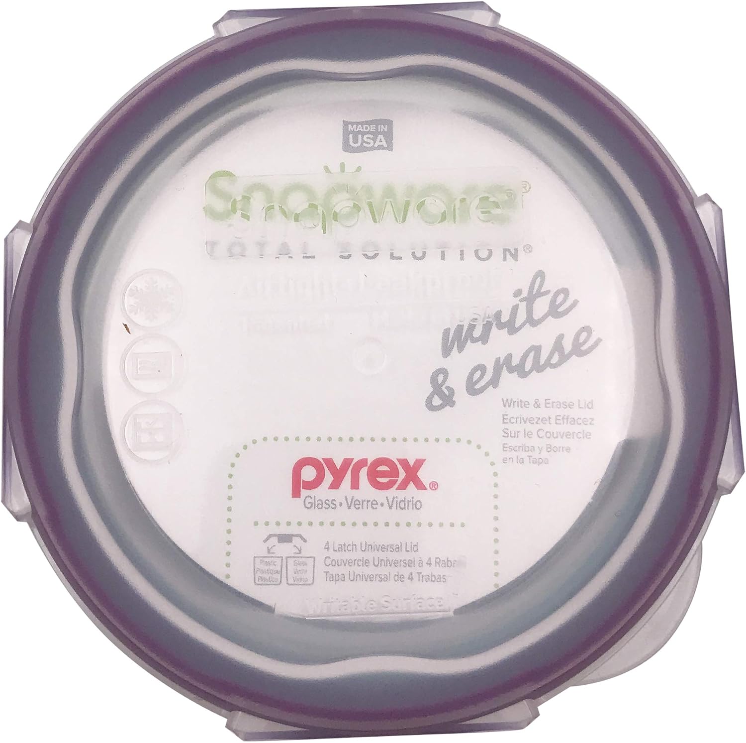 Snapware Snapware 6cup total solution rectangle food storage container glass, 9.3 Ounce (1112403) | Snapware glass container, 6‑cup size, BPA‑free lid, 4 locking tabs, microwave safe, freezer safe, dishwasher safe, 1112403
