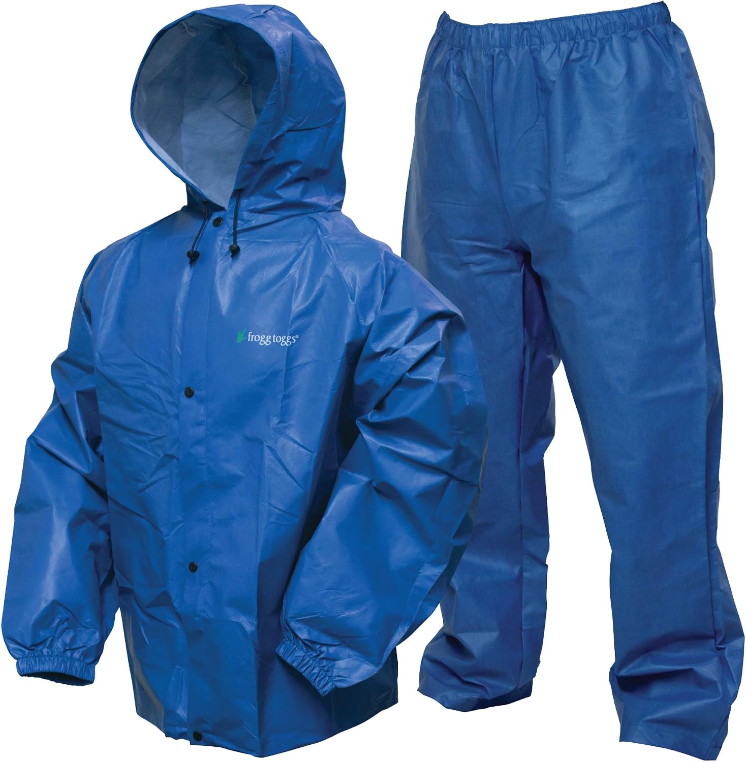 FROGG TOGGS Men's Pro Lite Rain Suit, Waterproof, Breathable, Dependable Wet Weather Protection, Carbon Black, XL/XXL