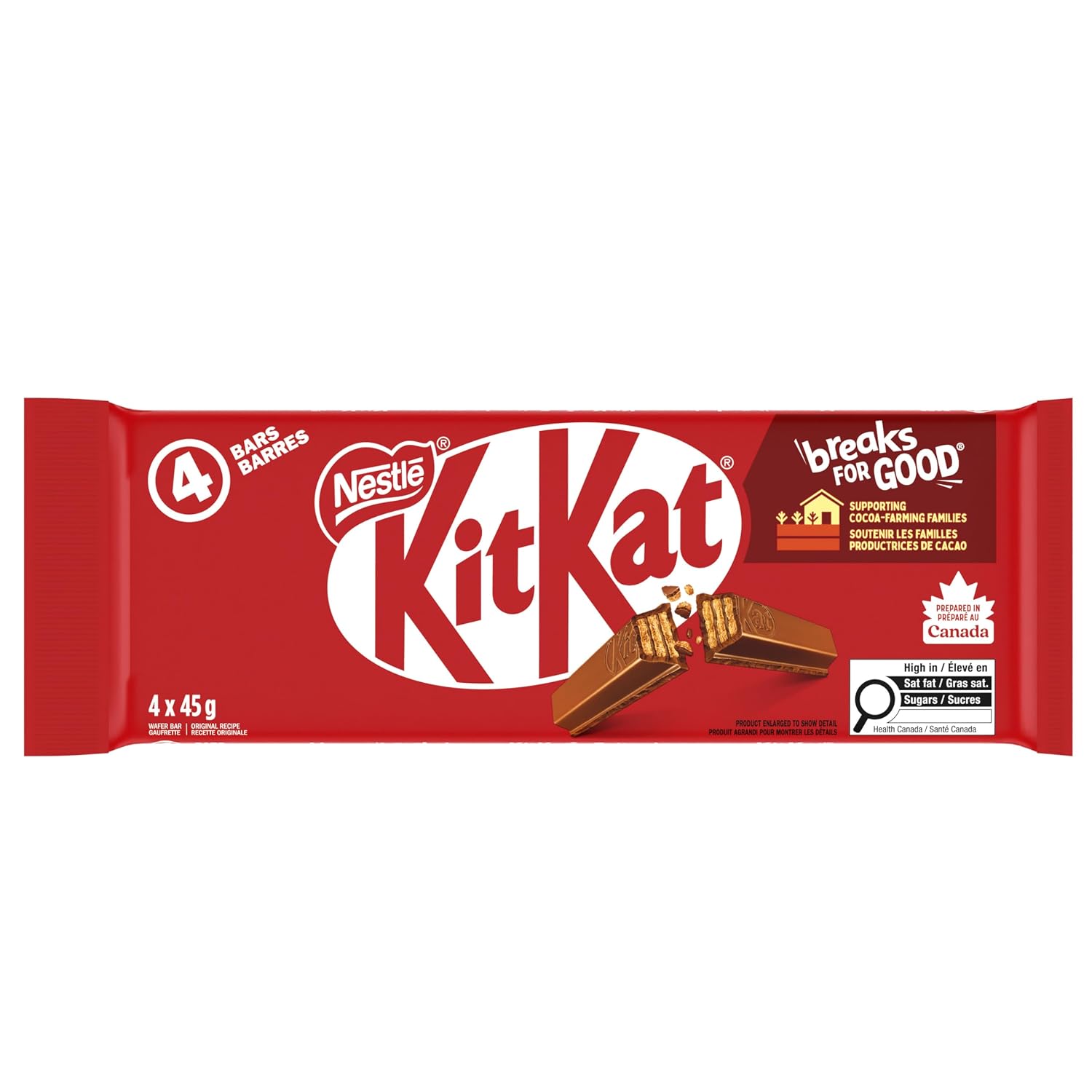KIT KAT 4 Finger, 4x45g, Multipack | milk chocolate wafer