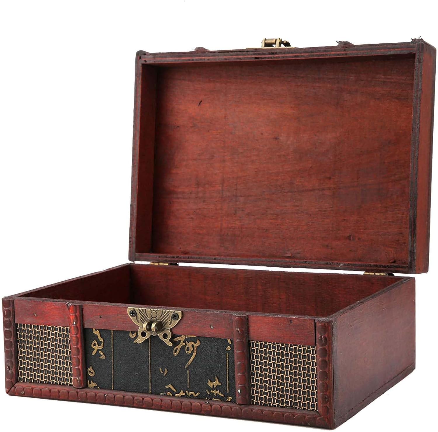 9.1x6.3x3.9 in Vintage Box Treasure Wooden Box Jewelry Boxes | Chinese Vintage Box for Storing Books Bibles Documents Jewelry