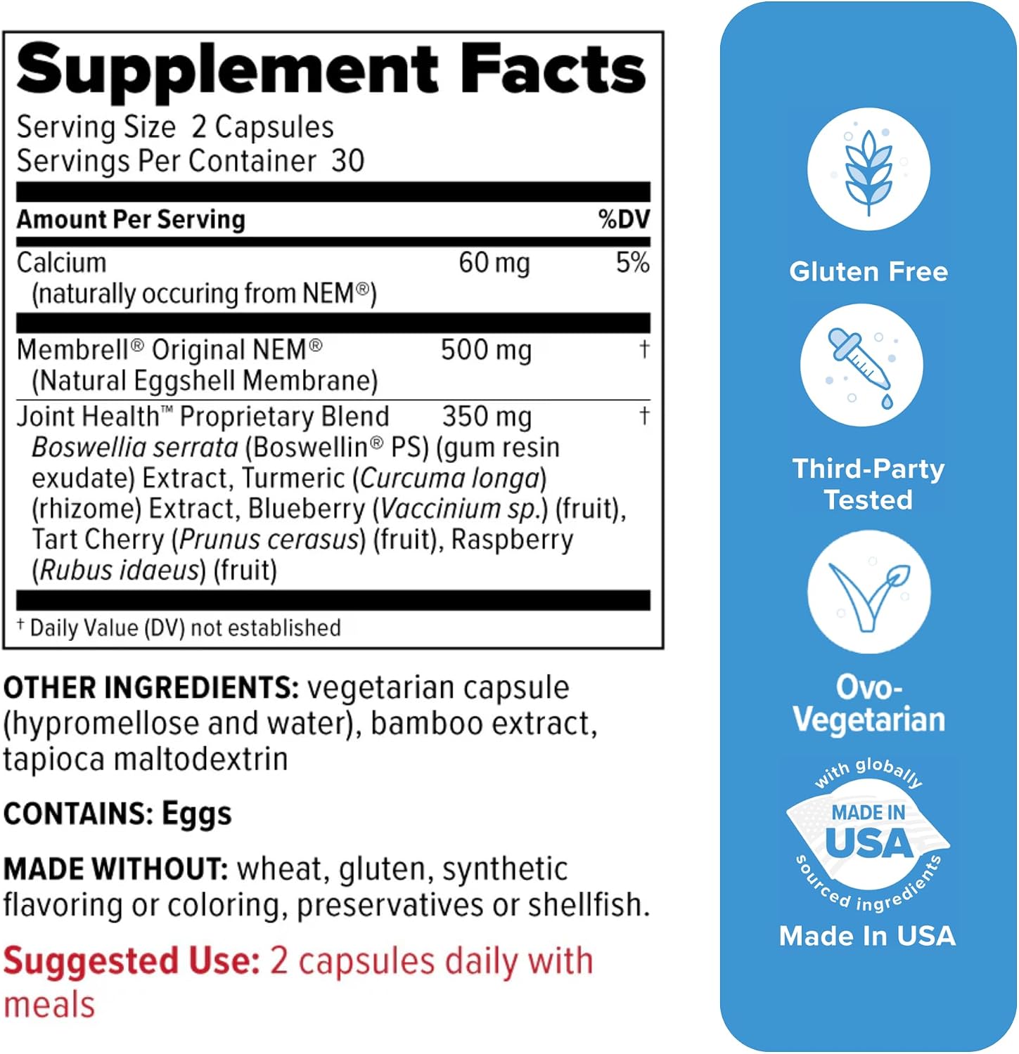 Redd Remedies, Joint Health Advanced, Helps Strengthen Connective Tissue and Cartilage, Fast-Acting Comfort with Boswellia Serrata and Turmeric, 60 Vegetarian Capsules