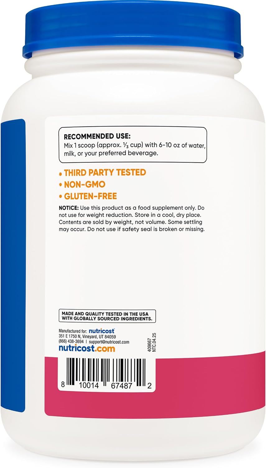 Nutricost Whey Protein Isolate Powder (Vanilla) 2LBS