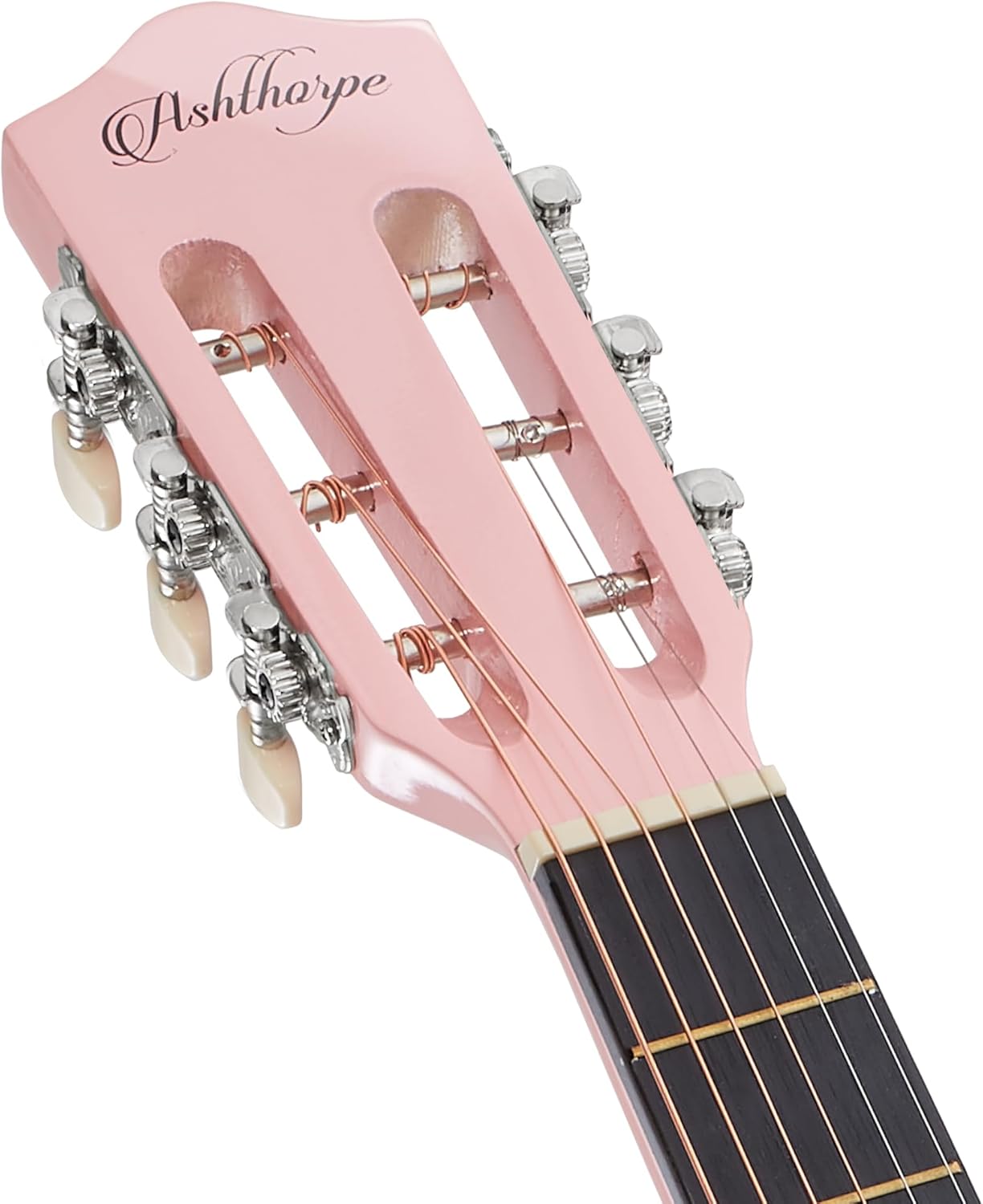 Ashthorpe 38-inch Beginner Acoustic Guitar (Red), Starter Kit with Gig Bag, Extra Strings, Strap, Picks, and Lessons