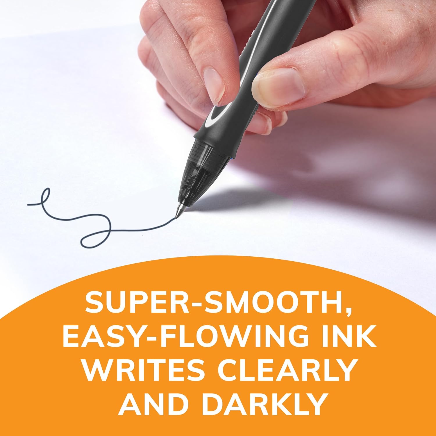BIC Gelocity Quick Dry Black Gel Pens, Medium Point, 0.7 mm, 12-Count | Quick Dry Ink Resists Smearing | Full-Length Comfort Grip | Ideal for Students and Teachers | 12 Pens in Pack