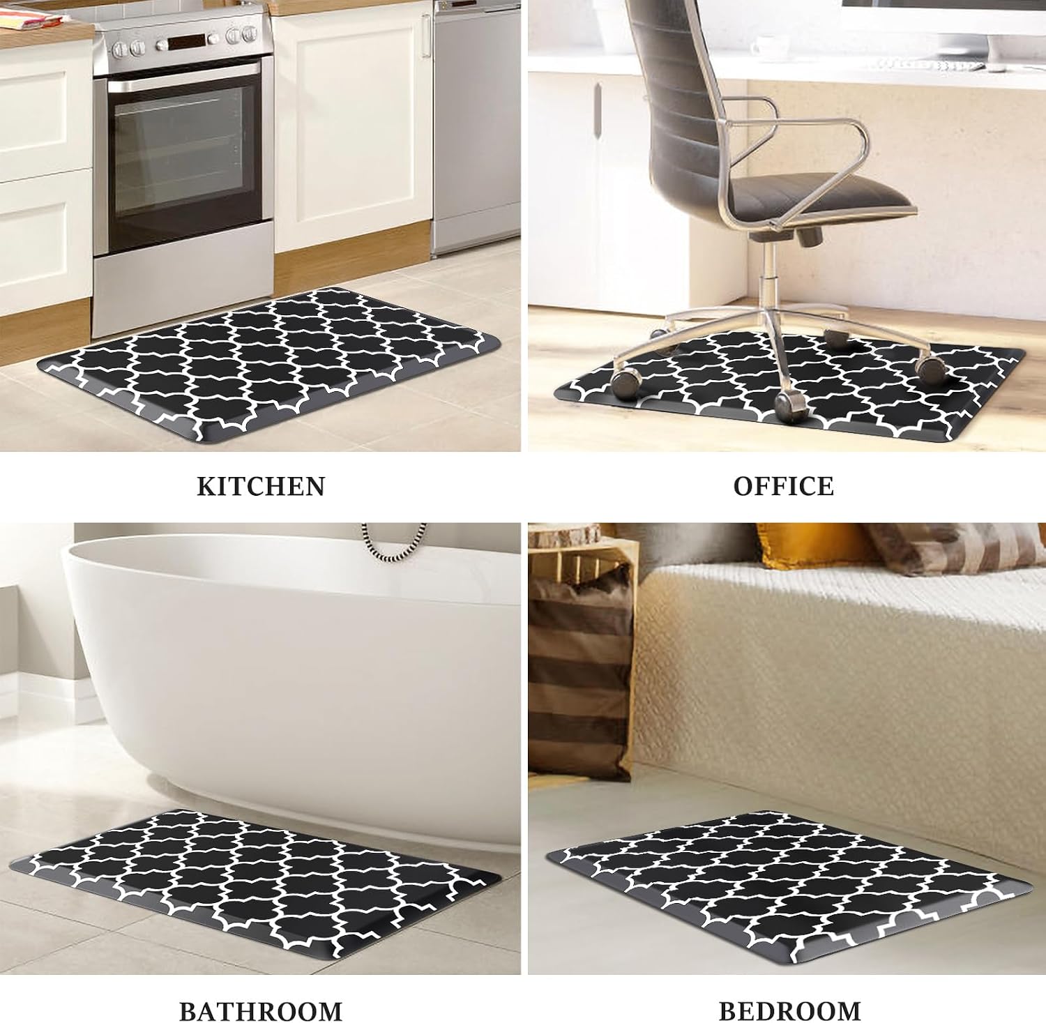 WISELIFE Kitchen Mats and Rugs Cushioned Anti-Fatigue, 17.3"x 60", Grey