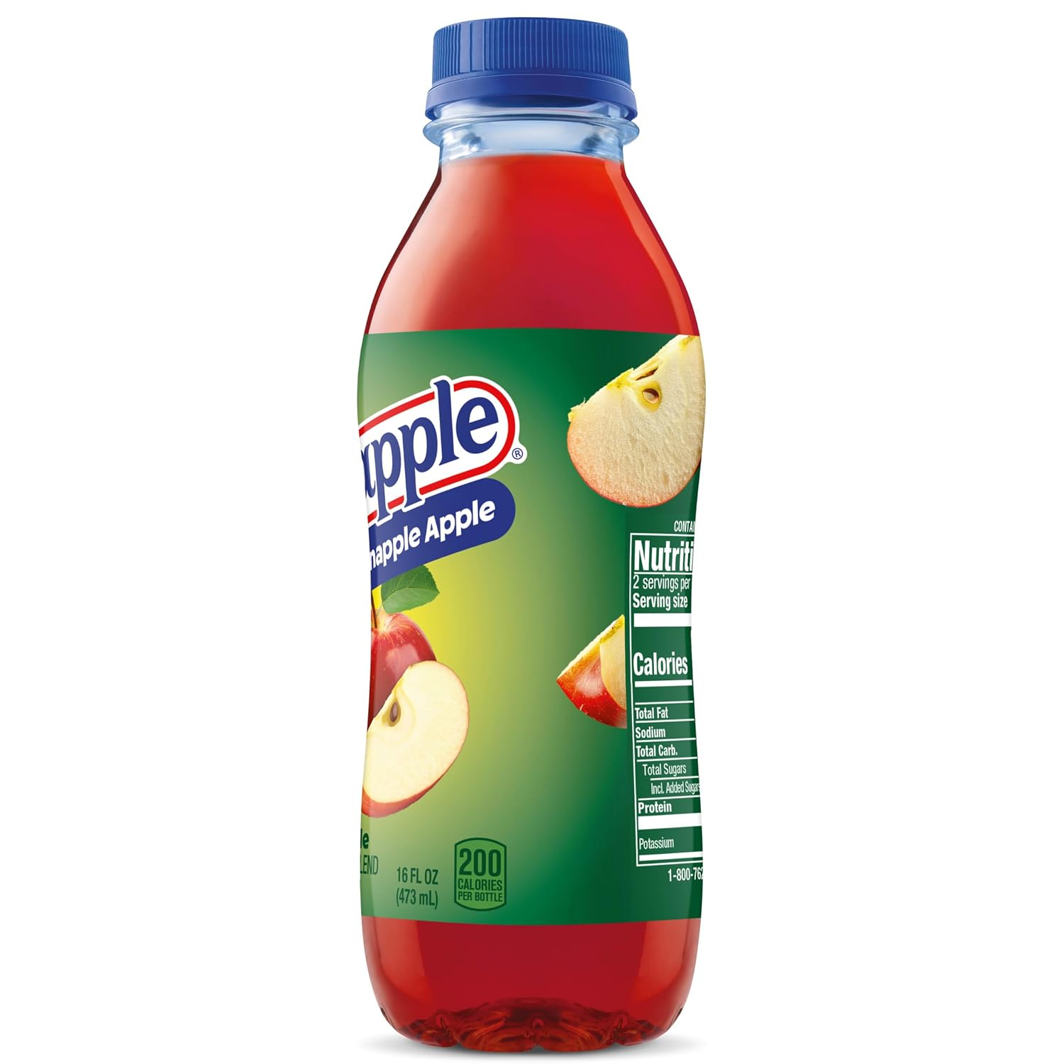 Snapple Apple Juice Drink, 16 Fl Oz Recycled Plastic Bottle, All Natural, No Artificial Flavors Or Sweeteners, Gluten-free, Contains 10% Real Juice 12 Pack
