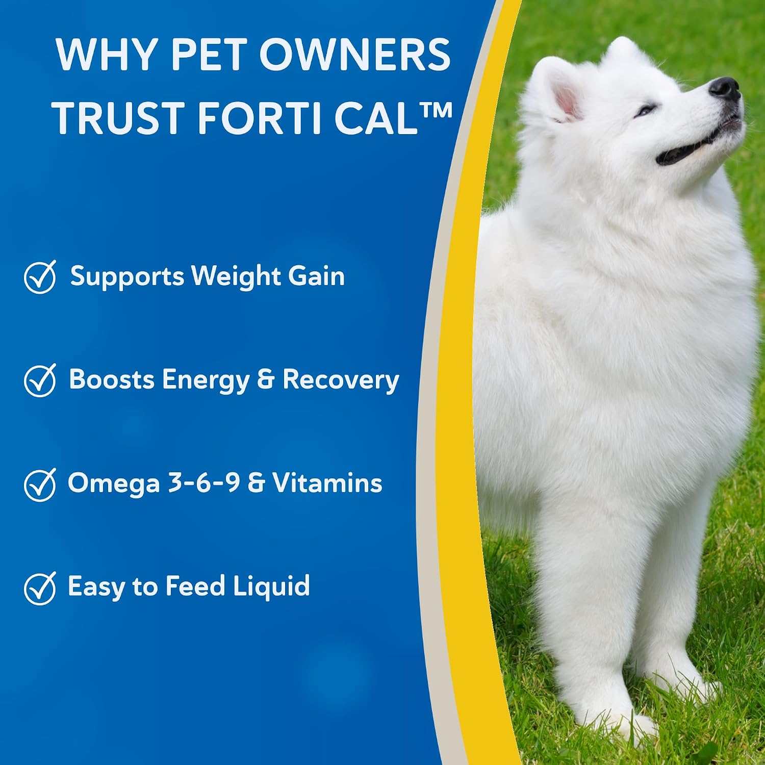 Doc Roys Forti Cal Liquid Energy Supplement for Dogs, Cats, Horses and Parrots, Natural Glucose Source with Soluble and Insoluble Fiber, Vanilla Flavor, Gallon