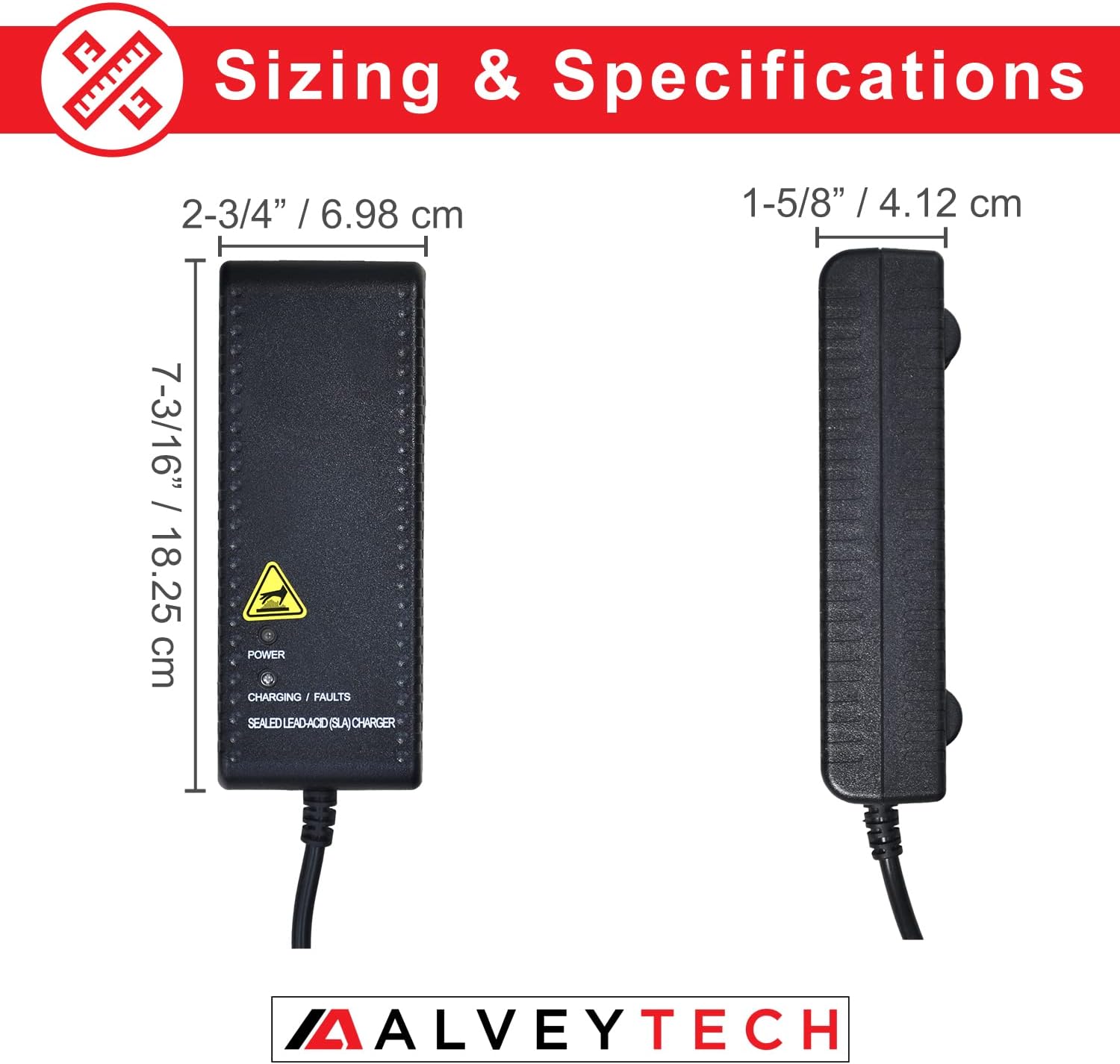 AlveyTech 24 Volt 3.5 Amp XLR Battery Charger (24BC3500T-4) - Replacement Charger for Pride Mobility, Shoprider