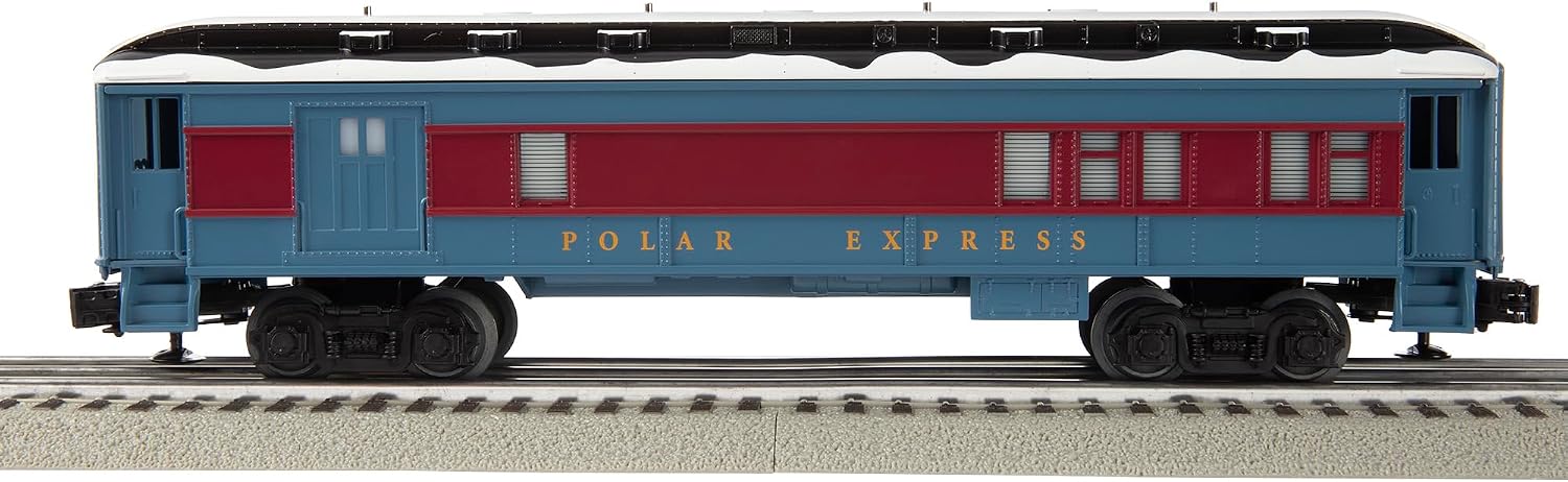 Lionel Warner Brothers The Polar Express Combination Car – O Gauge Model Train Passenger Car with Diecast Trucks, Operating Couplers