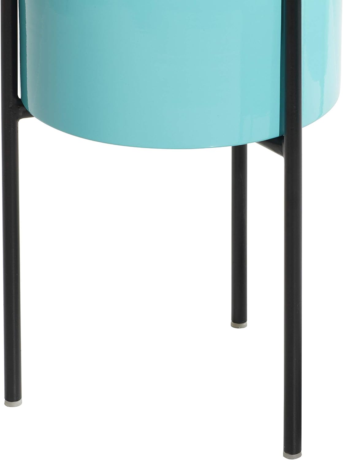 Deco 79 Metal Round Planter with Removable Stand, Set of 2 16", 13"H, Black