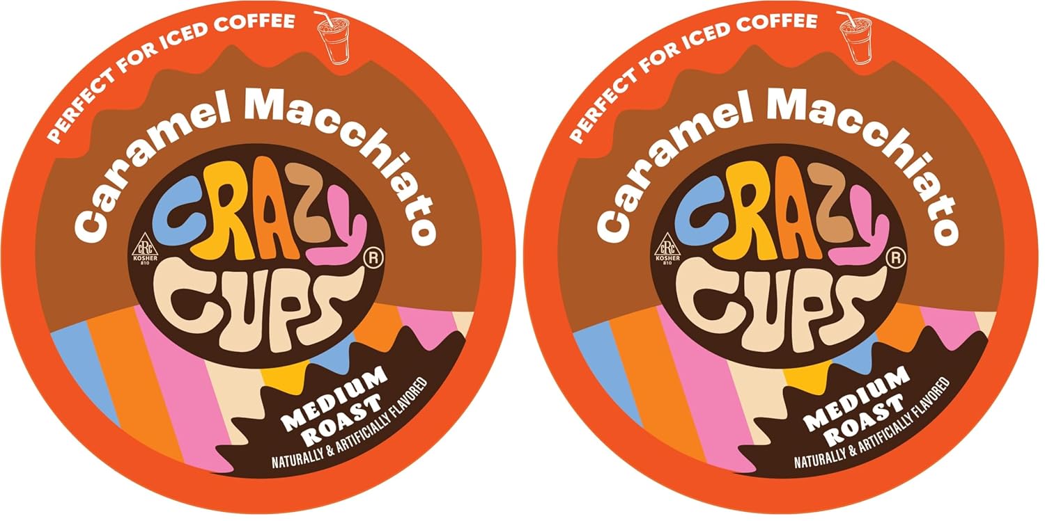 Crazy Cups Flavored Coffee Pods, Peppermint Chocolate Mocha Coffee, Single Serve for Keurig K-Cups Machines