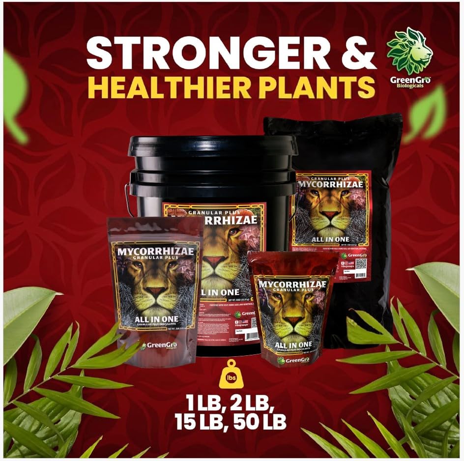 GreenGro Granular Plus Myco All-in-One Fertilizer with Kelp | Humic Acid, Organic Root Stimulator, Plant Food, Mycorrhizae, Indoor & Outdoor Gardens