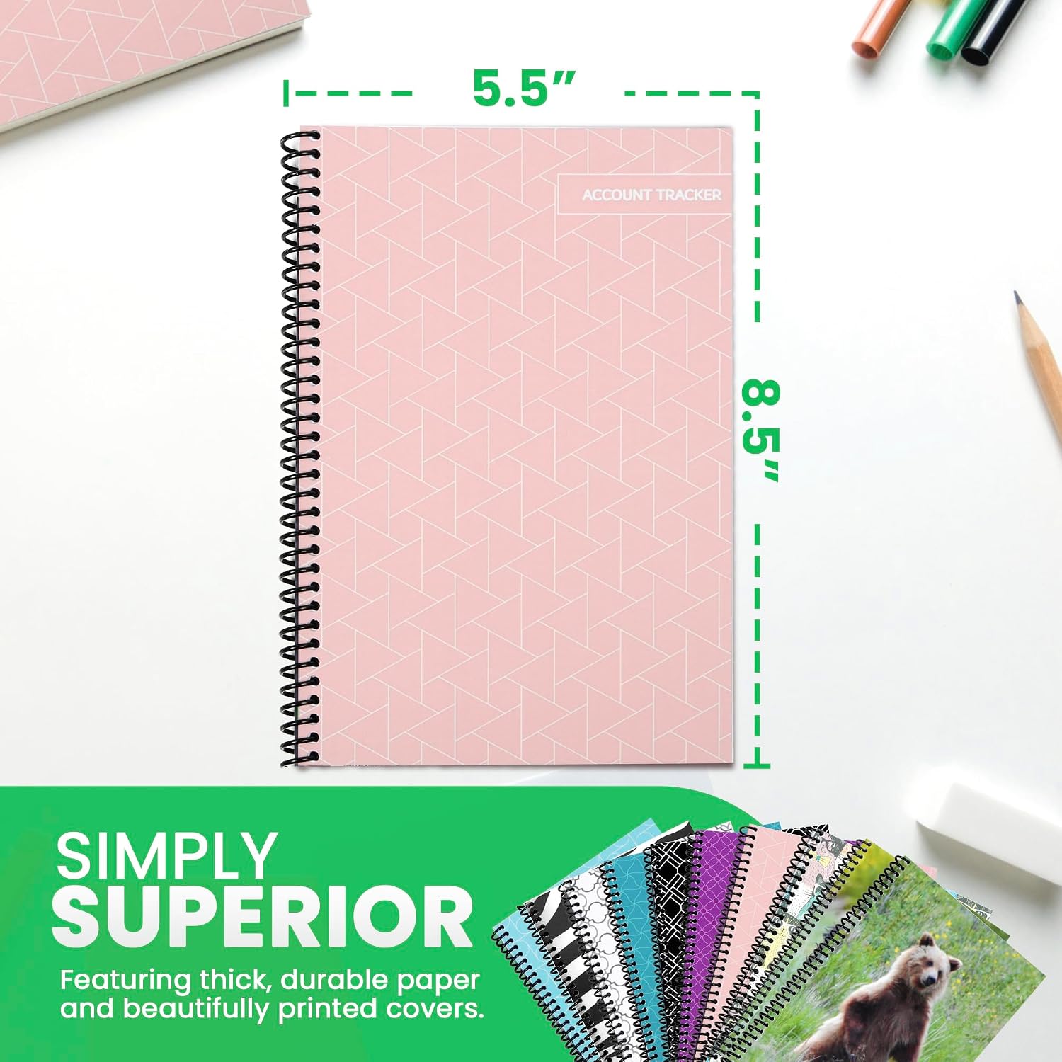 The Superior Register's Premium Check Book Register & Debit Card Ledger Notebook - Checking Account Register, Business Ledger, Cash Log & Expense Tracker - Standard Edition - 1 Pc, Teal
