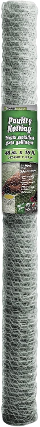 YARDGARD 1 Inch Poultry Netting, Chicken Wire Fence, 20 Gauge Galvanized Steel, Rabbit Fencing, Bird Enclosures, Garden Protection and Plant Support, 24 Inches x 150 Feet