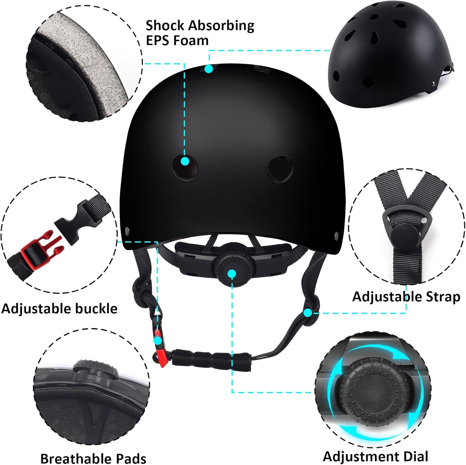 Kids Toddler Bike Helmet,2 Sizes for Youth Child Boys Girls