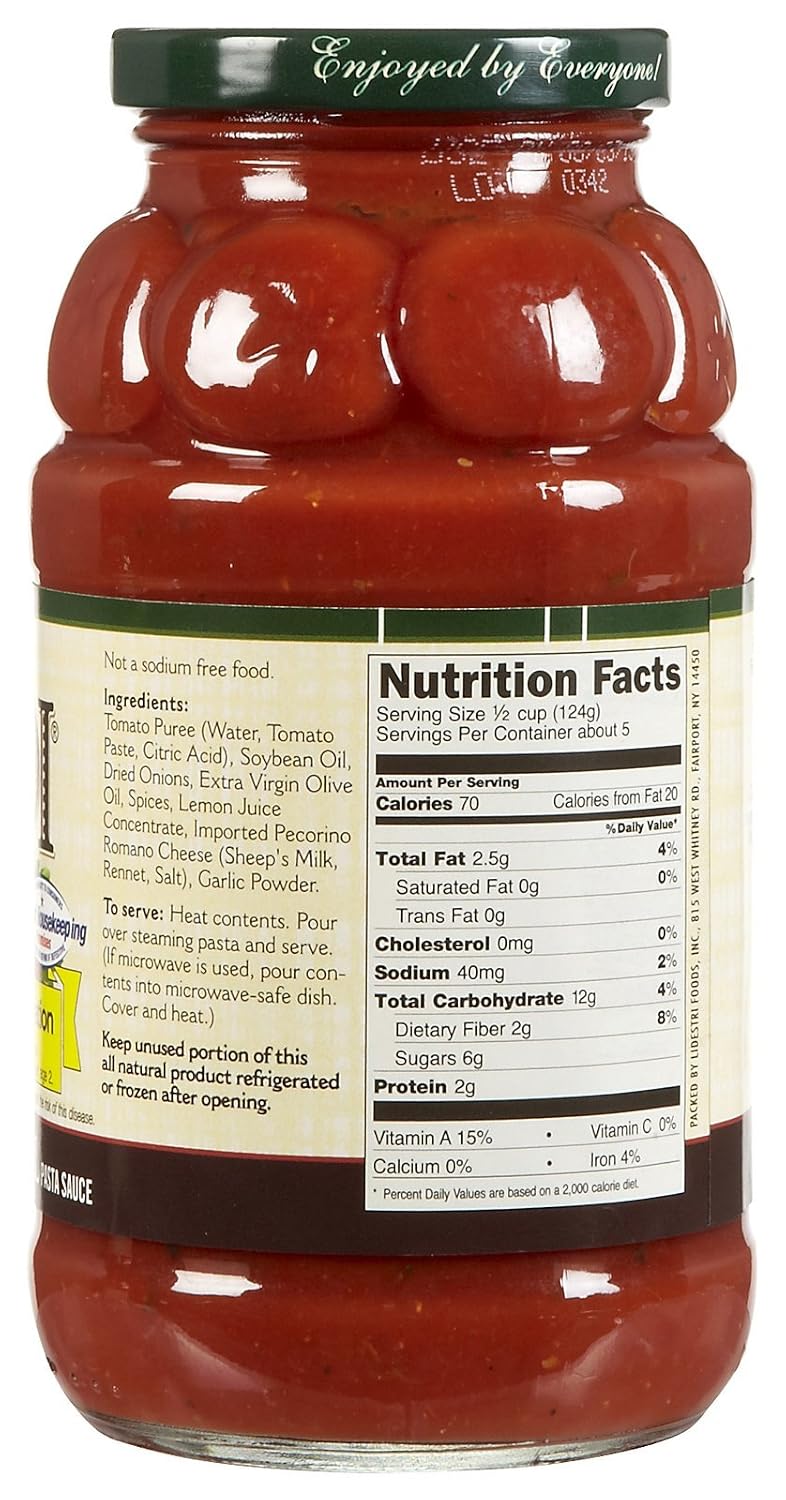 Francesco Rinaldi Traditional Pasta Sauce, No Salt Added,1.46 Pound (Pack of 3)