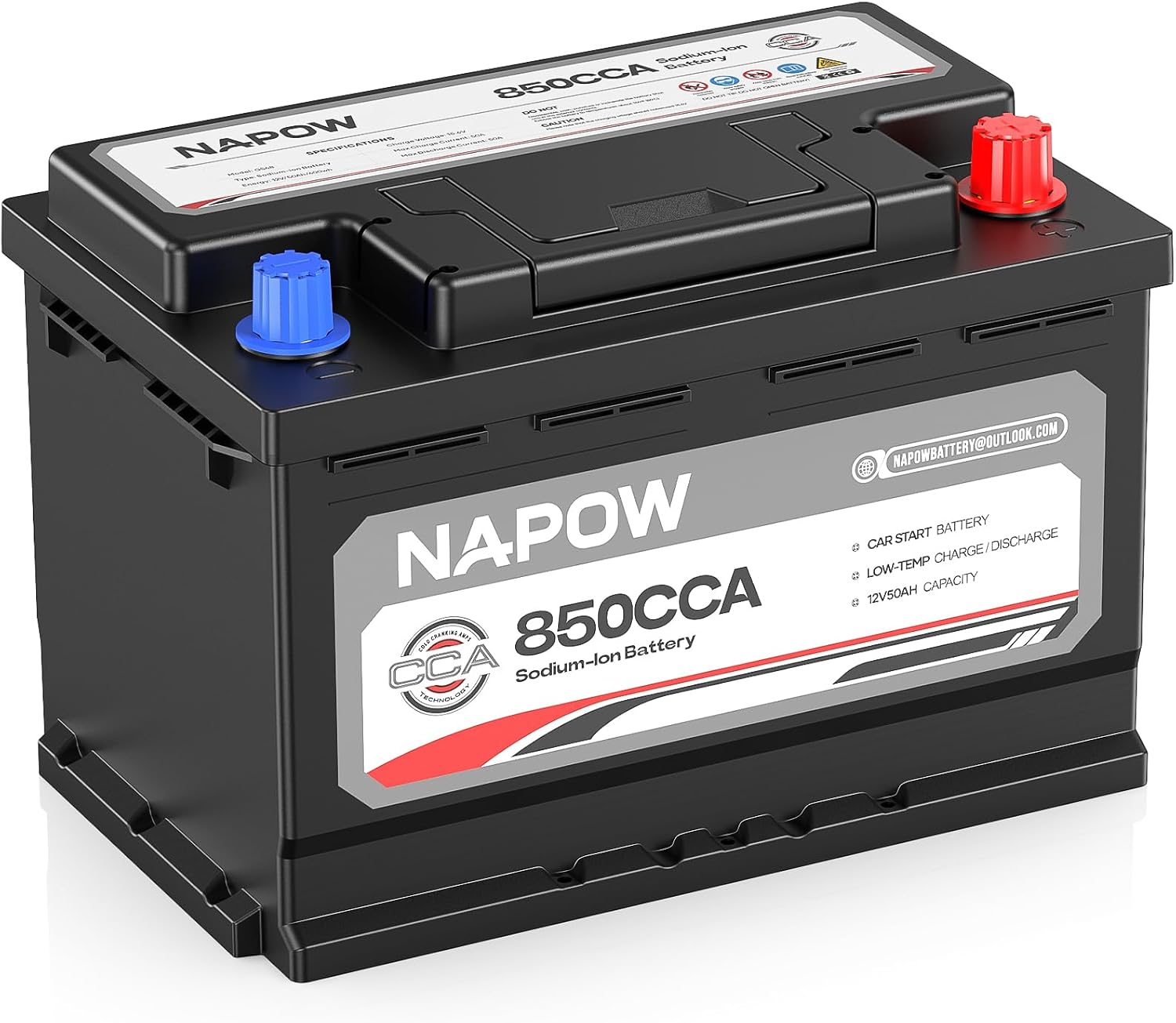12V 70Ah Sodium Ion Car Battery, 1000CCA IP65 Waterproof Automotive Group Size 49 Battery for Car RV Marine