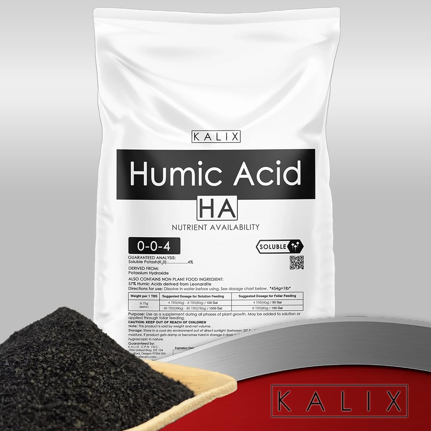 KALIX Humic Acid Fertilizer | Water-Soluble Organic Soil Conditioner for Root Growth & Nutrient Uptake | Improves Soil Structure & Plant Health