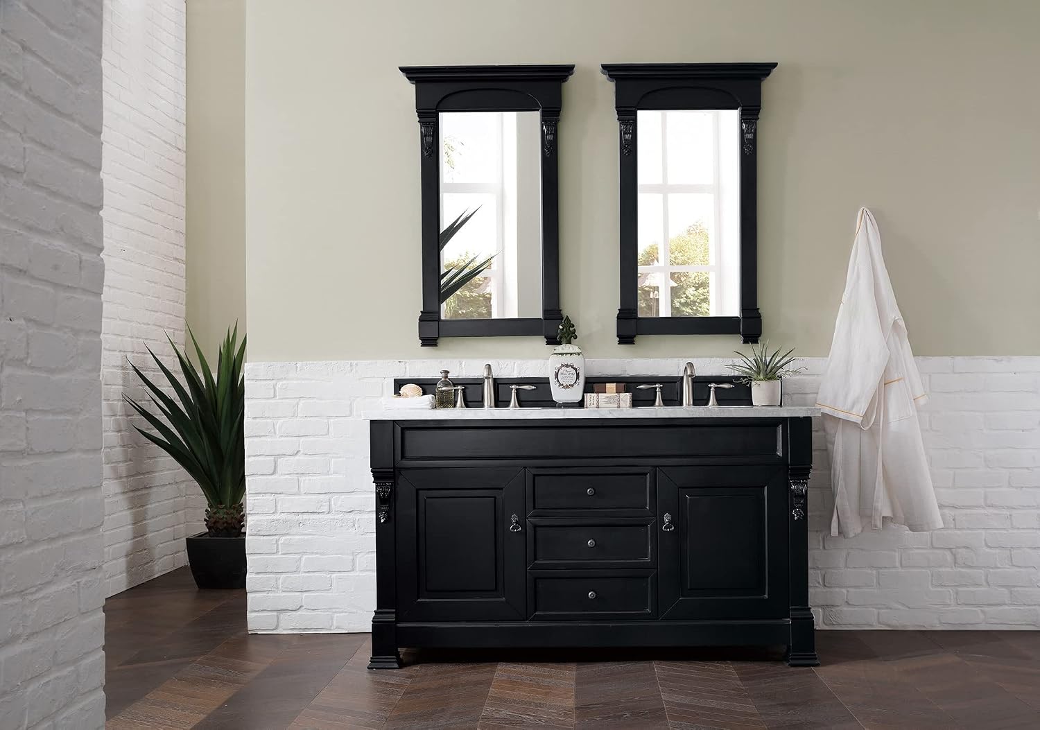 60 in. Double Cabinet in Country Oak Finish