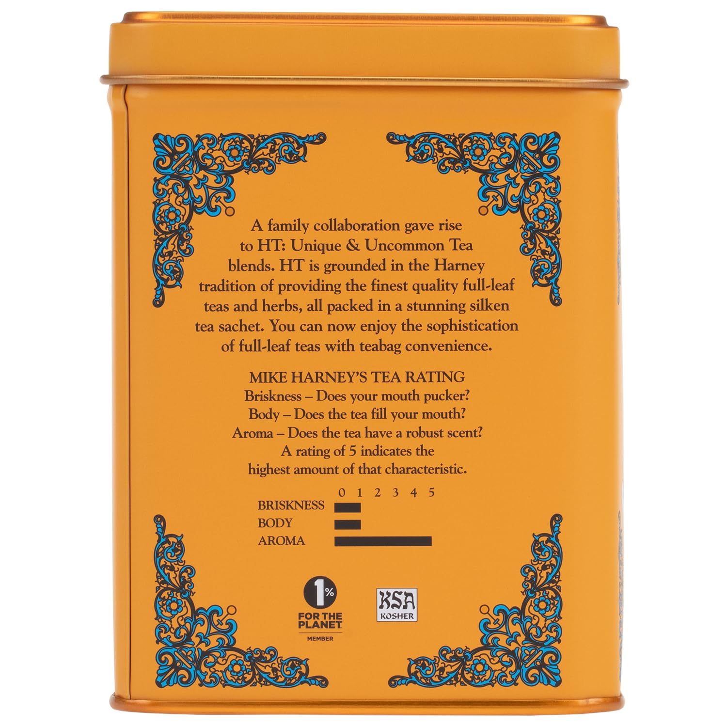 Harney & Sons HT Organic Supreme Green Tea, 20 Sachets, Tea Tin | Organic green tea with 20 sachets in a reusable tea tin. Caffeinated.