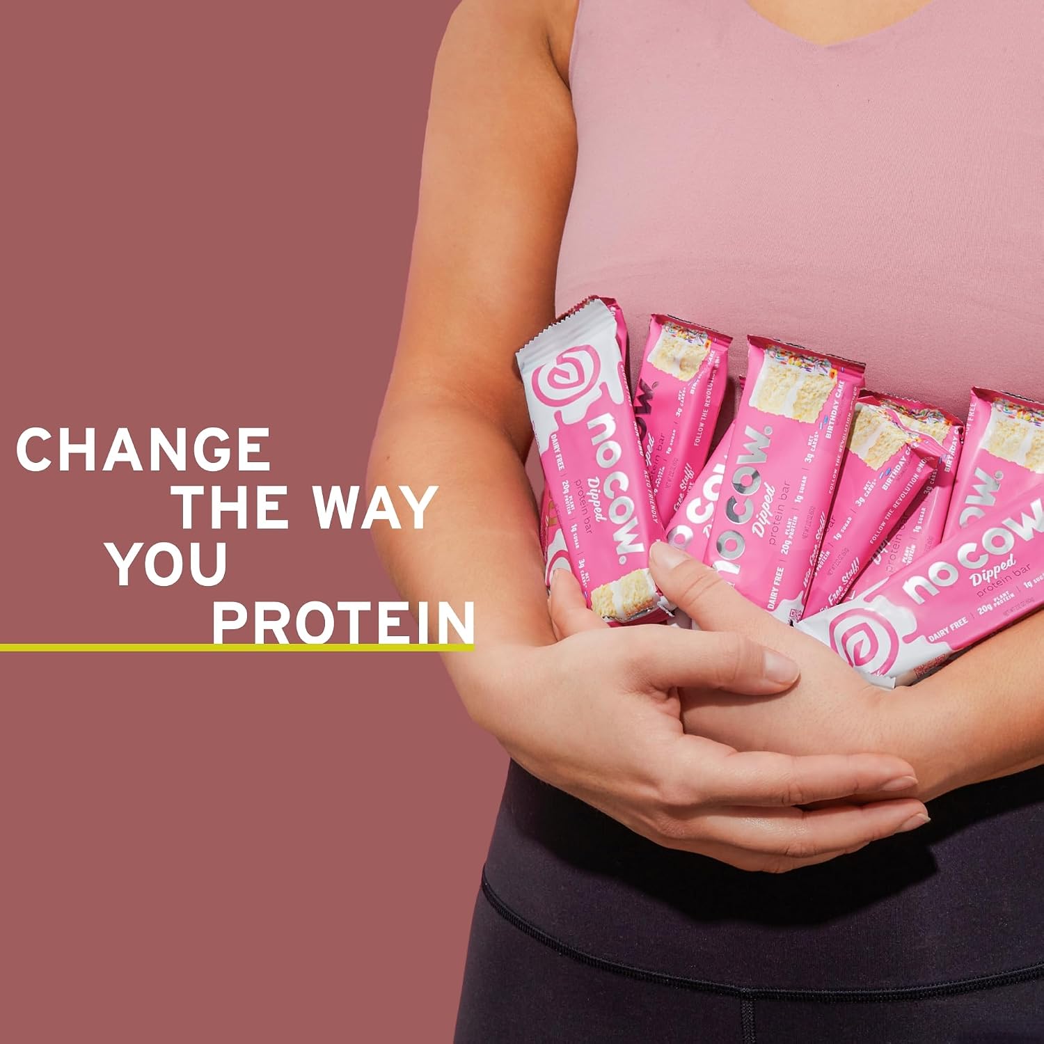 No Cow Peanut Butter Chocolate Chip Vegan Protein Bars, 12 Pack | 20g High Plant-Based Protein, High Fiber, Low Sugar, Gluten-Free, Dairy-Free, Soy-Free, Keto-Friendly Snack Bars