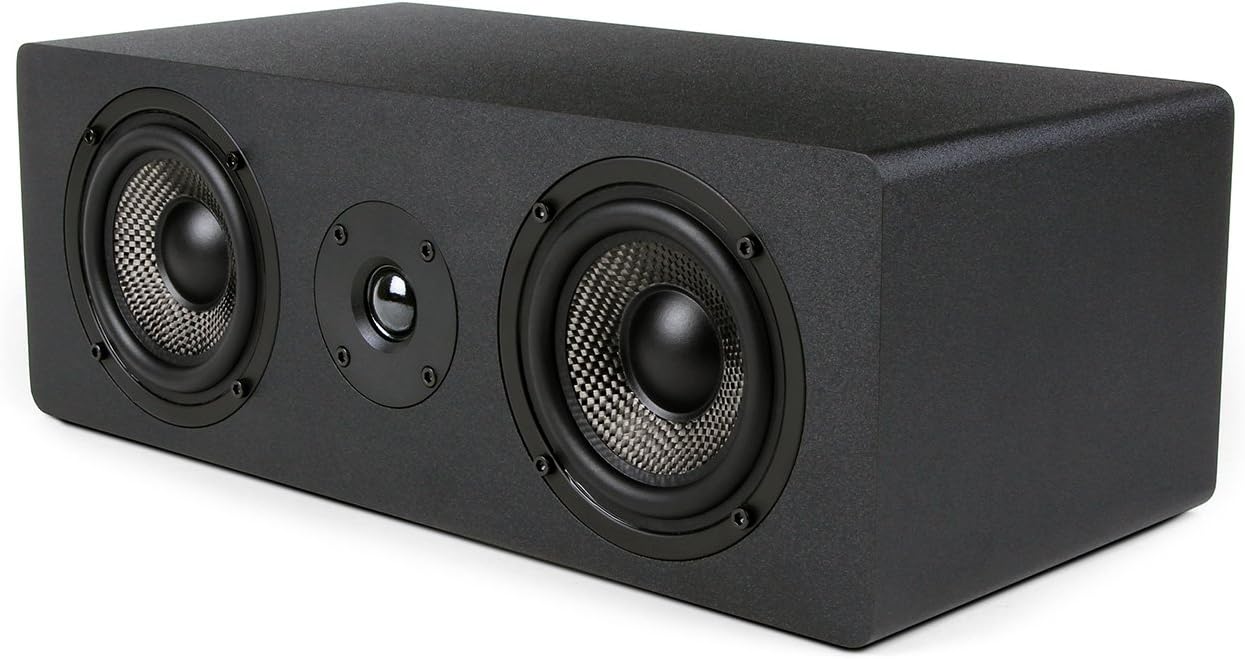 Micca MB42X Advanced 2-Way Passive Bookshelf Speakers, Stereo Pair, Black | Amplifier Required, 4-Inch Carbon-Fiber Woofer, 0.75-Inch Silk-Dome Tweeter, Desktop, Home Theater, Surround Sound