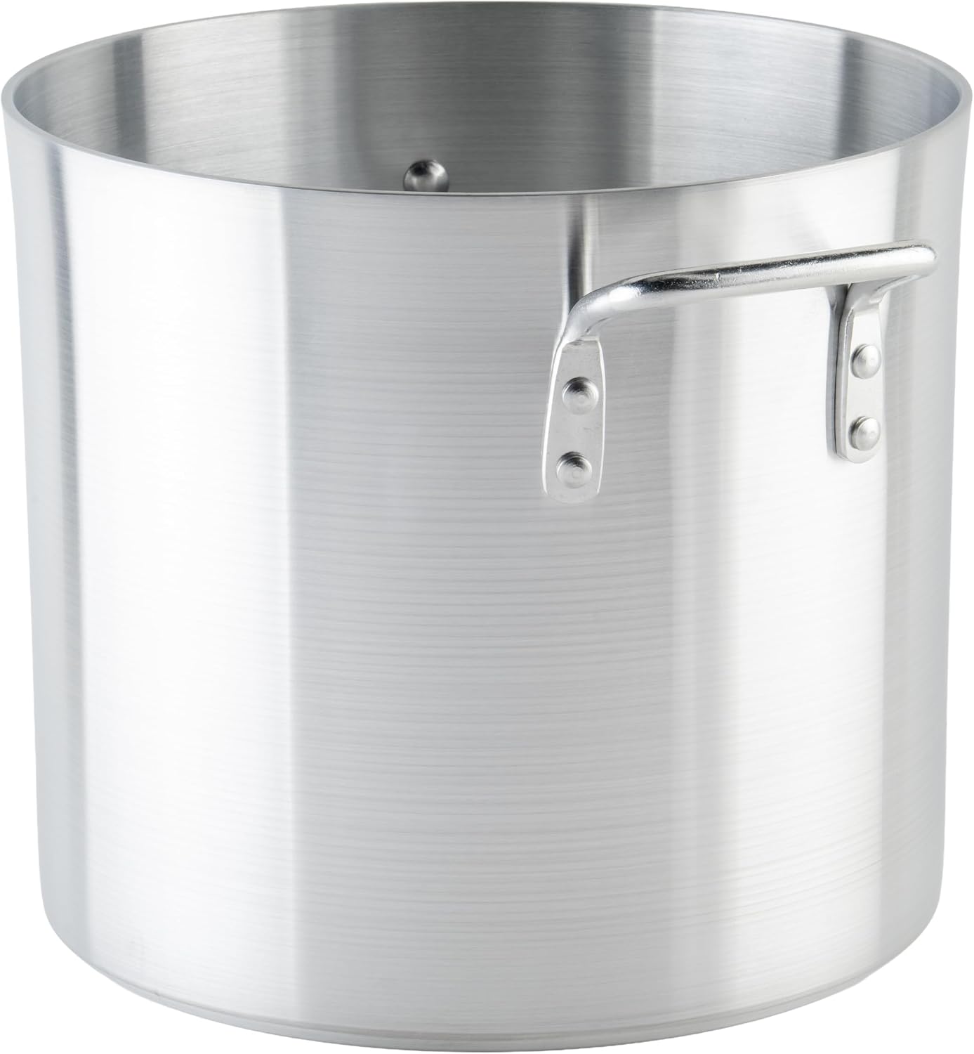 Winco 20 qt Aluminum Heavy-Duty Stock Pot | Thick walls, Riveted handles, Wide base, Great for Stocks, Soups, Pasta and Batch Cooking