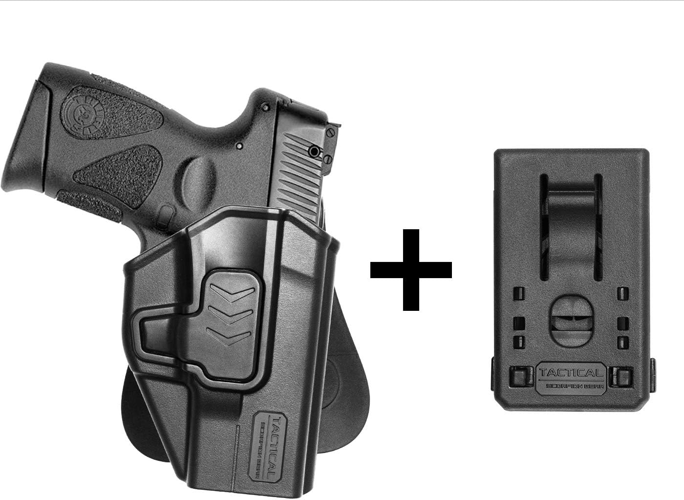 Tactical Scorpion Gear Slimline Modular Level II Retention Paddle Holster: fits Taurus Millennium G2 PT111 PT132 PT138 PT140 PT745 G2c G3c