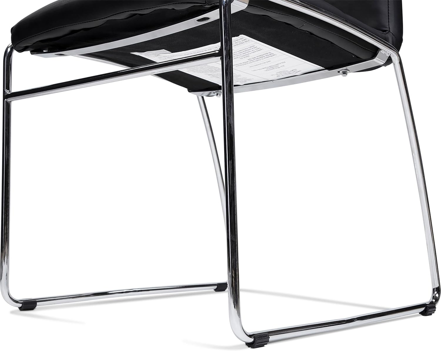 Furniture of America Poipen Faux Leather Dining Chairs in Black (Set of 2)