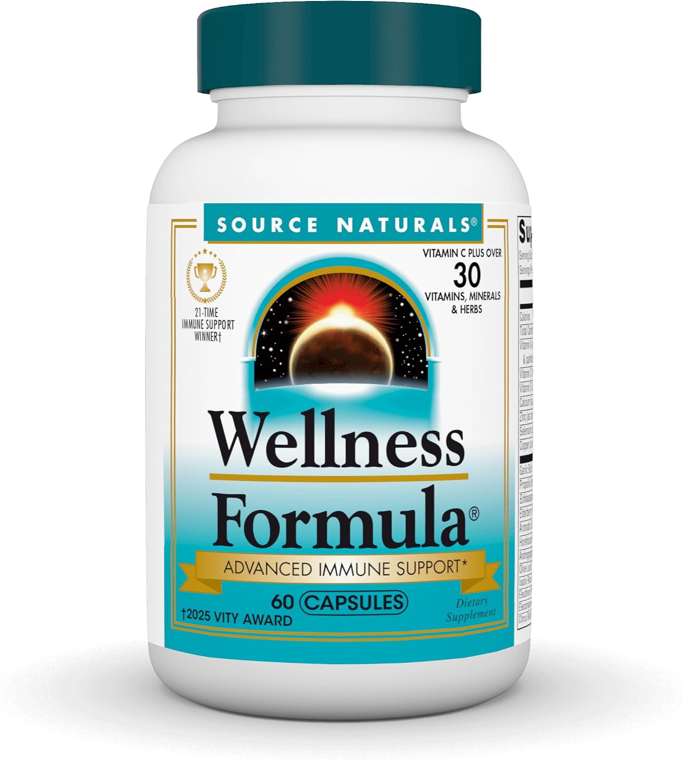 Source Naturals Wellness Formula, Advanced Immune Support - 240 Capsules | Bio-Aligned Vitamins & Herbal Defense with Vitamin C Plus 30 other Vitamins, Minerals & Herbs for Immune System Support