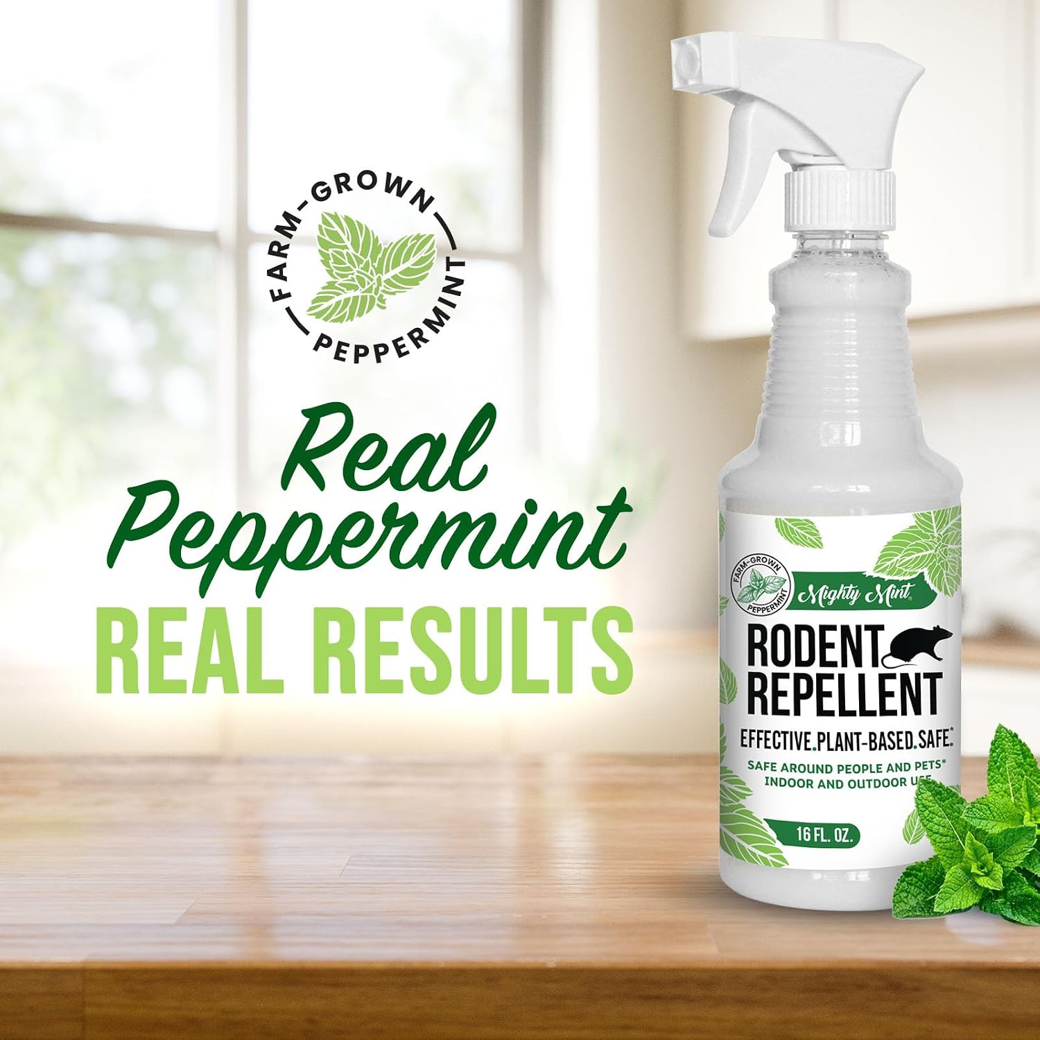 Mighty Mint Peppermint Oil Rodent Repellent Spray, 16 oz