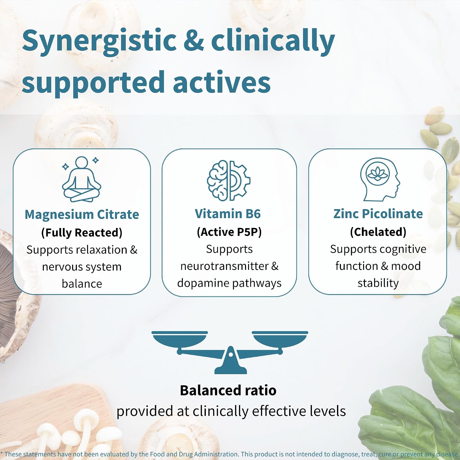 Igennus Neurobalance High Absorption Zinc Magnesium & B6 Complex | Cognitive Support, Calm Focus & Relaxation, Chelated Zinc & Fully Reacted Magnesium, Vegan, Non-GMO, 120 Small Tablets