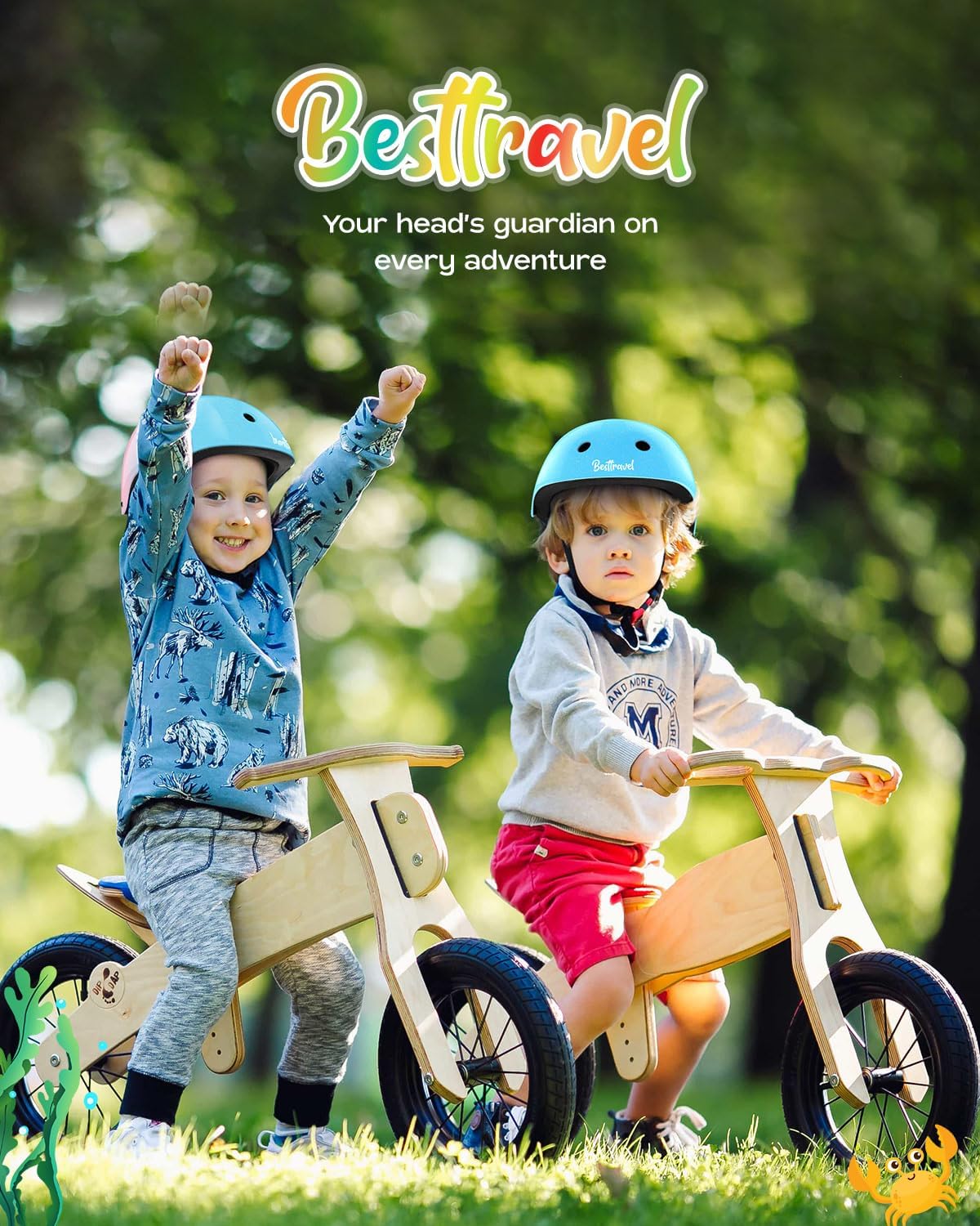 Besttravel Kids Helmet, Toddler Adjustable Kids Ages 3-8 Years Old Boys Girls Multi-Sports Safety